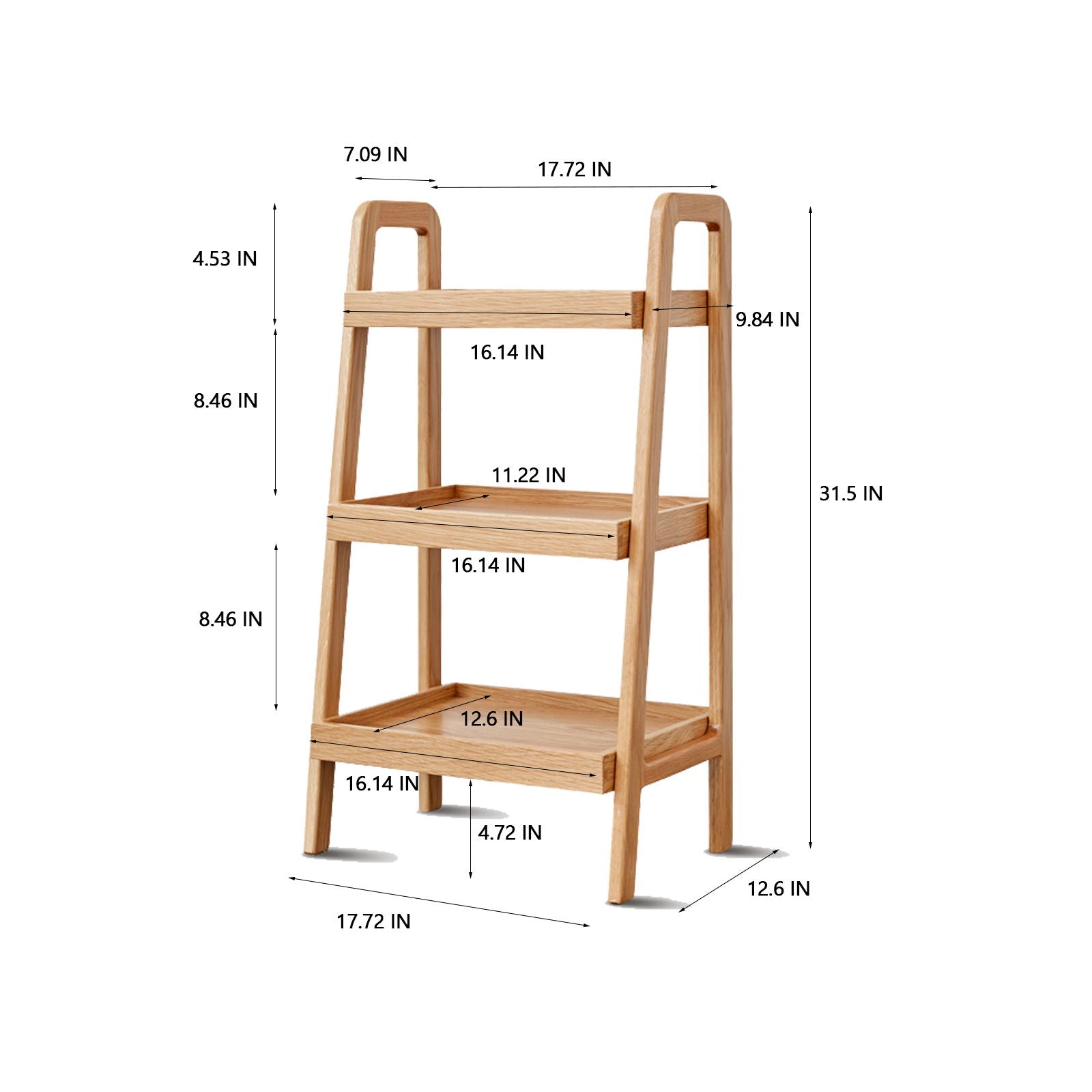 3 Tier Rack, Premium Storage Organizer - Natural - Best Buy Furniture