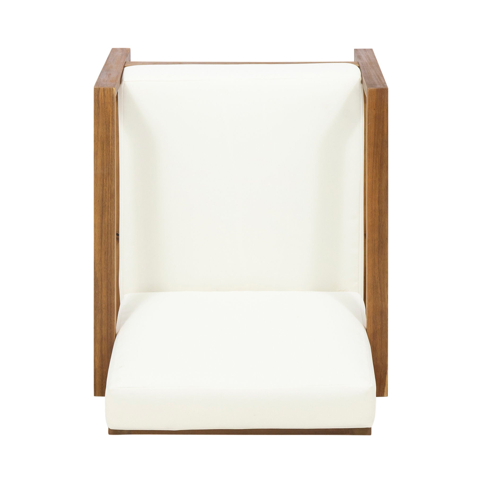 Nexusia - Outdoor Acacia Wood Club Chair With Slat Design