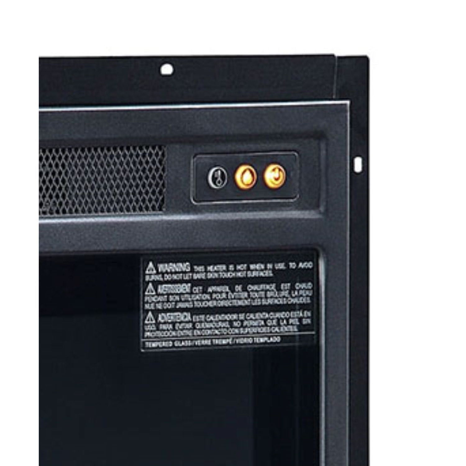 Electric Fireplace With Remote Control For Indoor Heating - Black