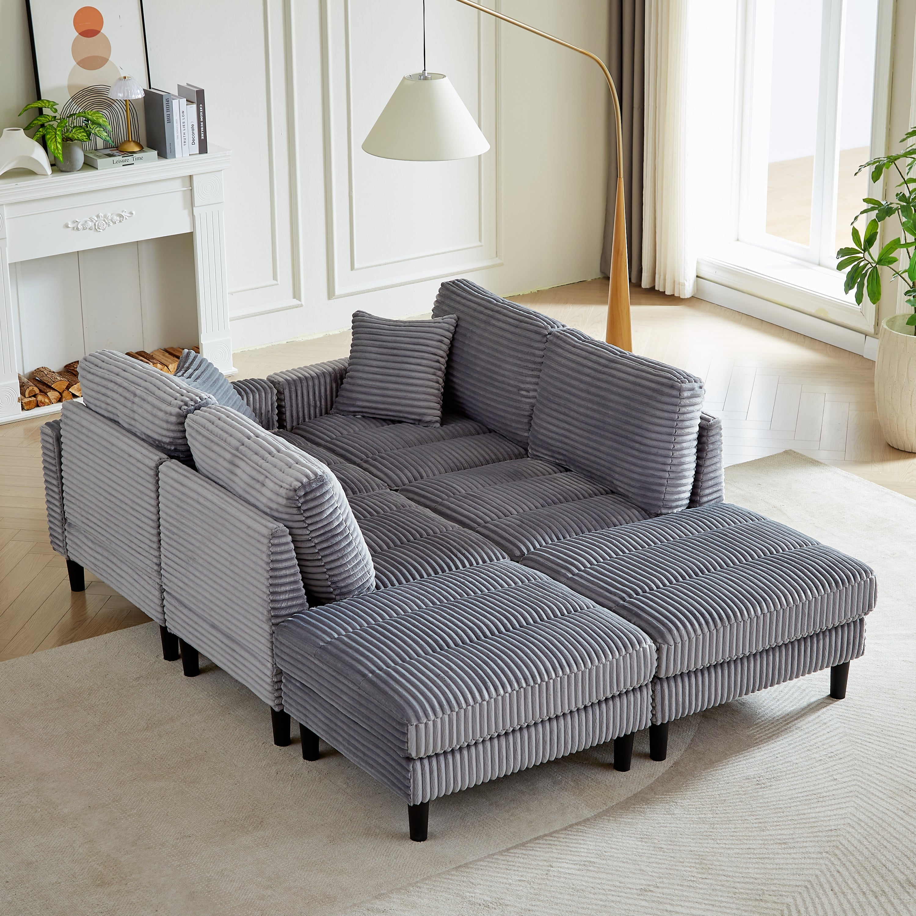 The Beverly Corduroy U-Shaped Sectional Sofa
