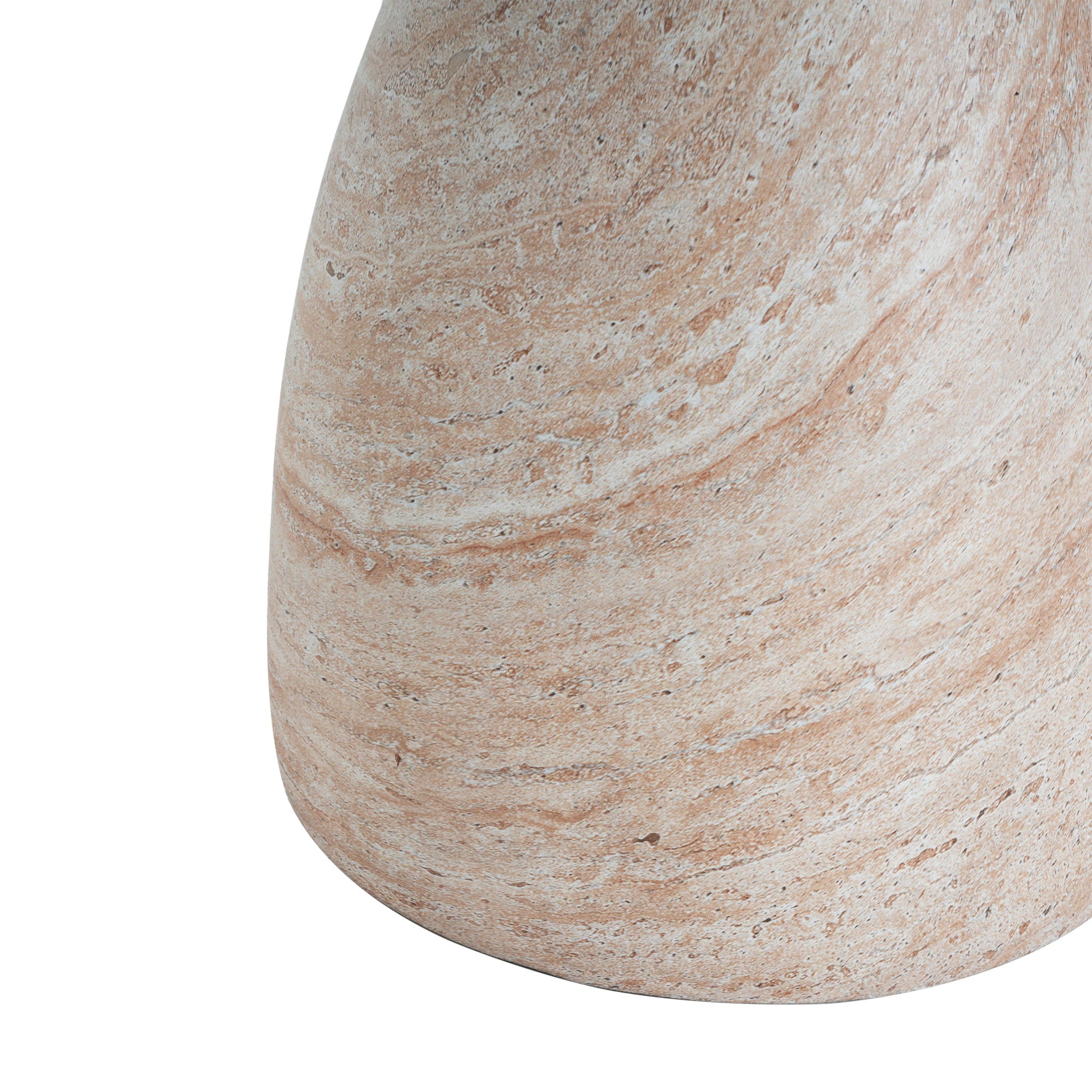 Outdoor / Indoor Travertine Side Table Lightweight