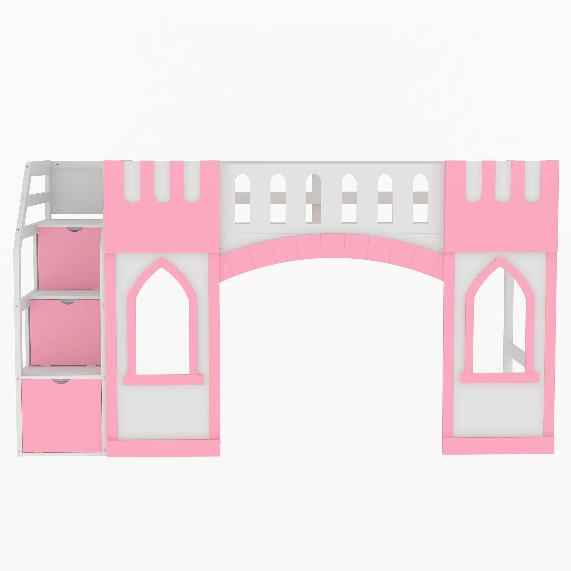 Loft Bed With Storage Staircase And Windows