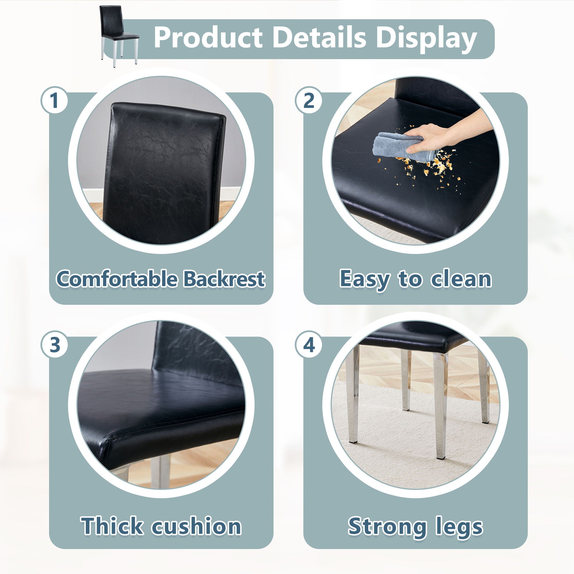 Simple And Versatile Dining Chairs With Metal Legs