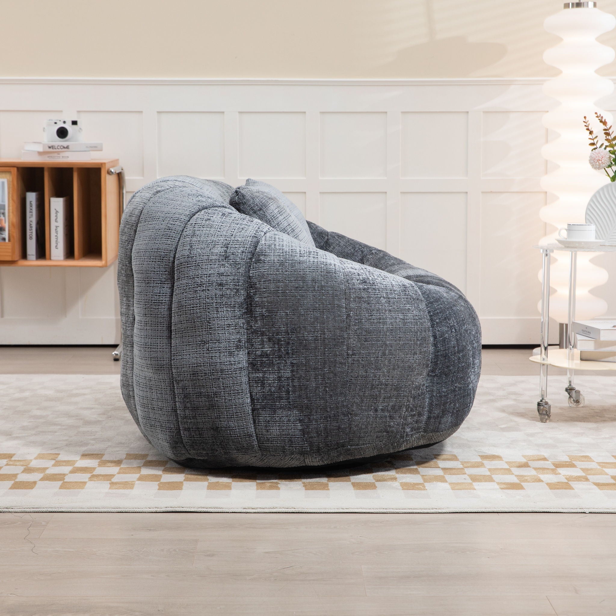 Bean Bag Lazy Sofa, Durable Comfort Lounger High Back Bean Bag Chair Couch