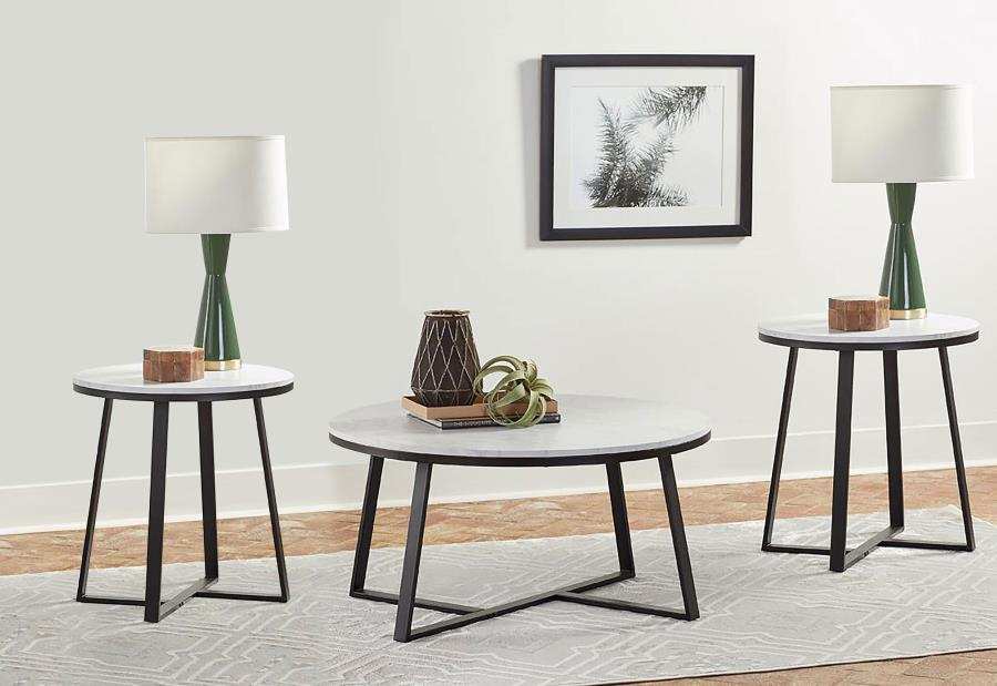 Hugo - Faux Marble Coffee Table Set