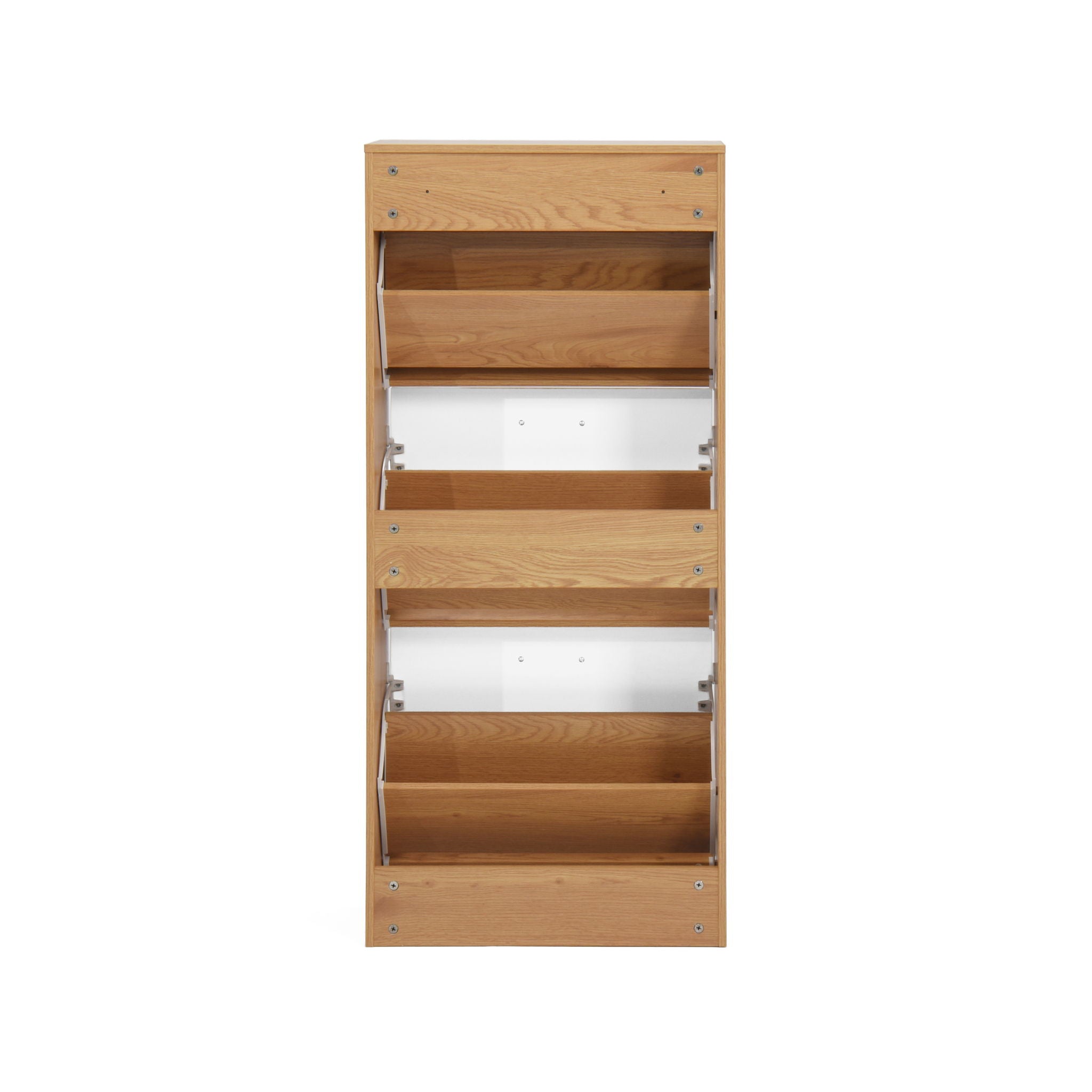 Modern Freestanding Shoe Storage Cabinet With 3 Flip Drawers