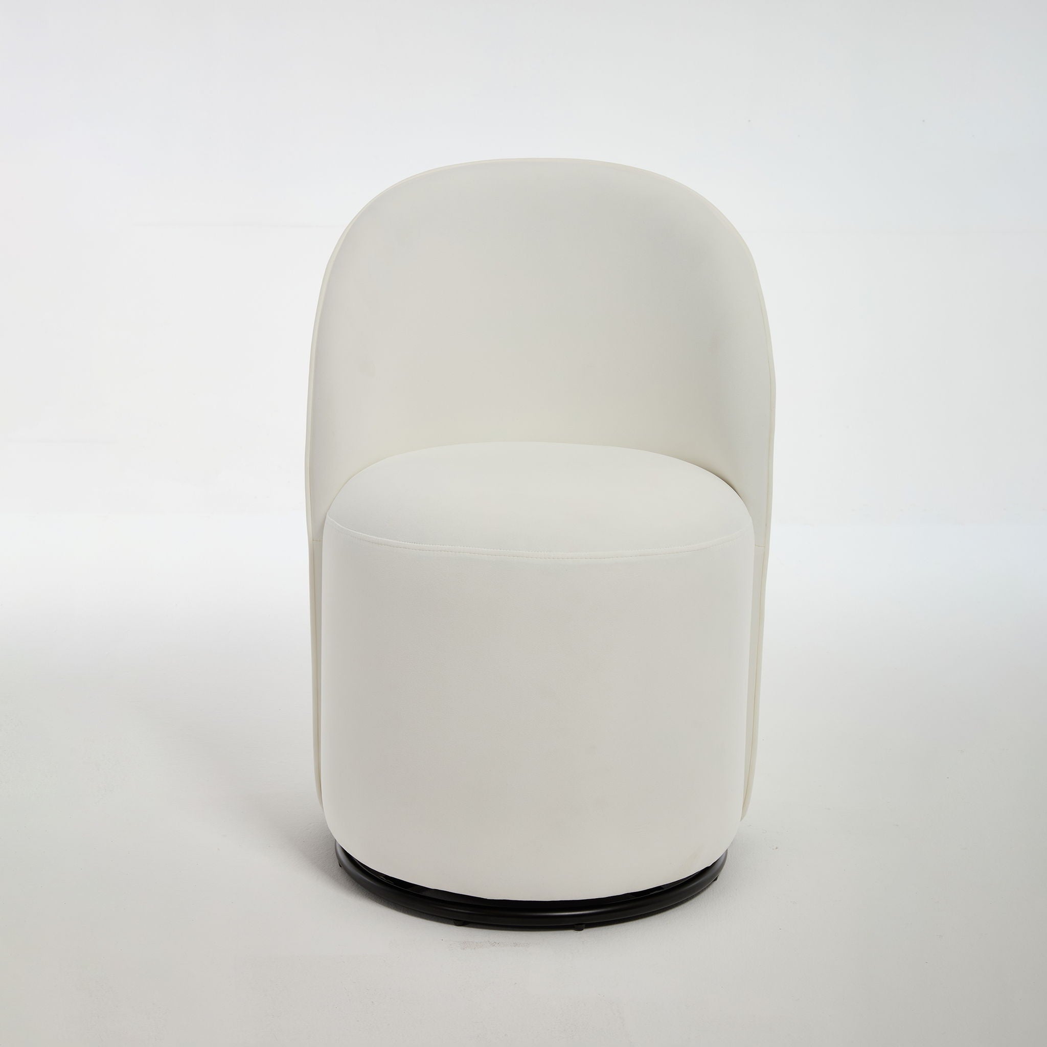 360 Degree Swivel Armless Dining Barrel Chair