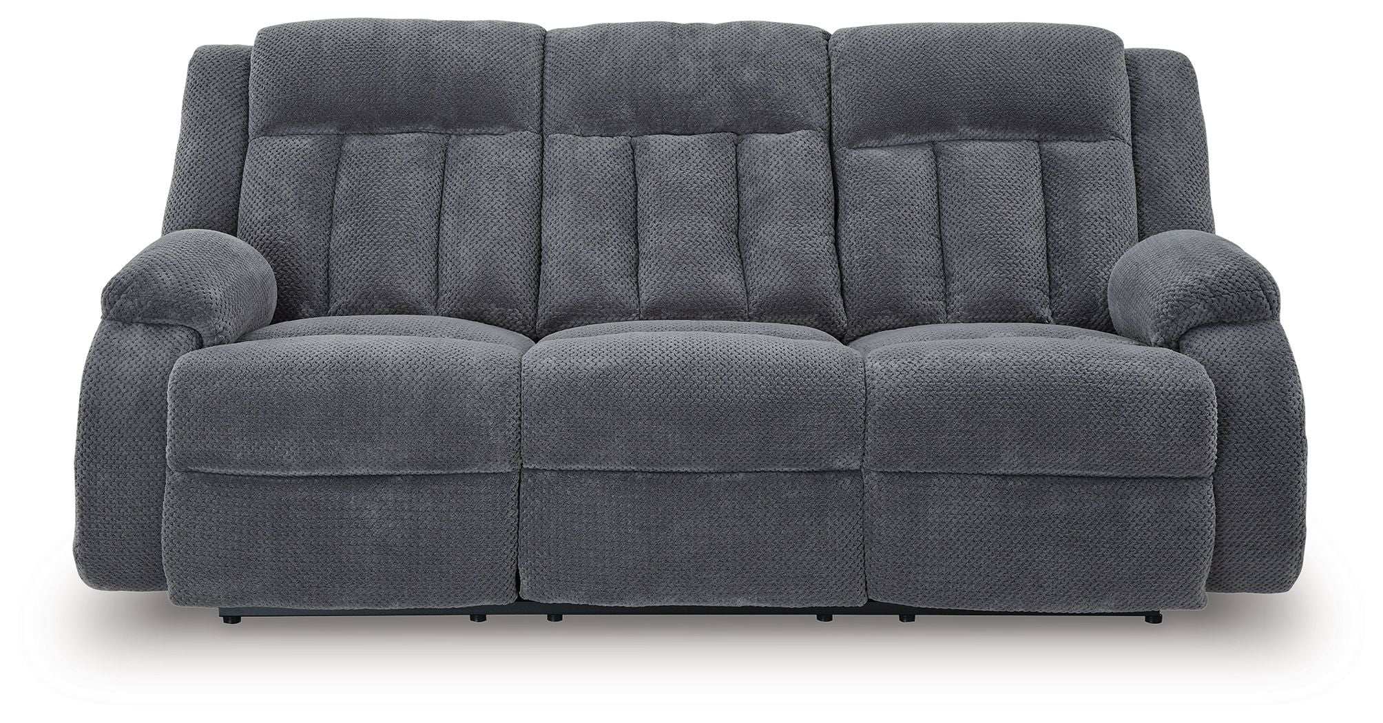 Observation - Steel - Reclining Power Sofa With Drop Down Table
