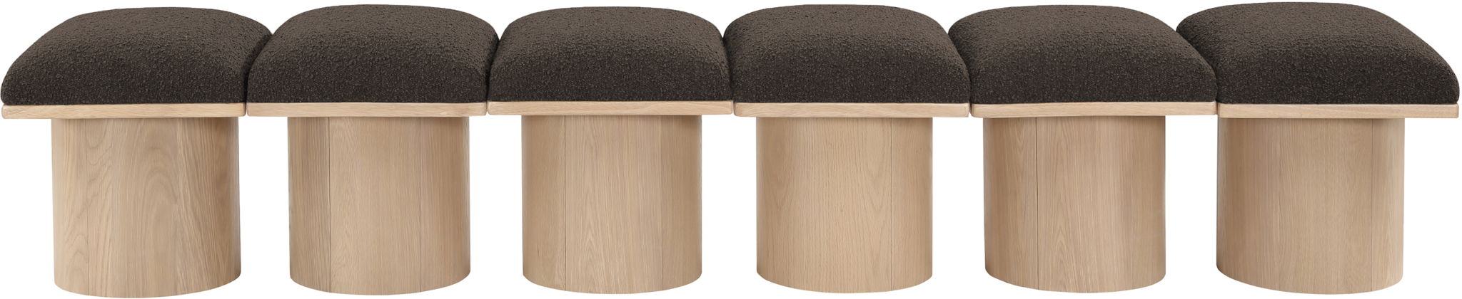 Pavilion - 6 Piece Modular Bench With Natural Base