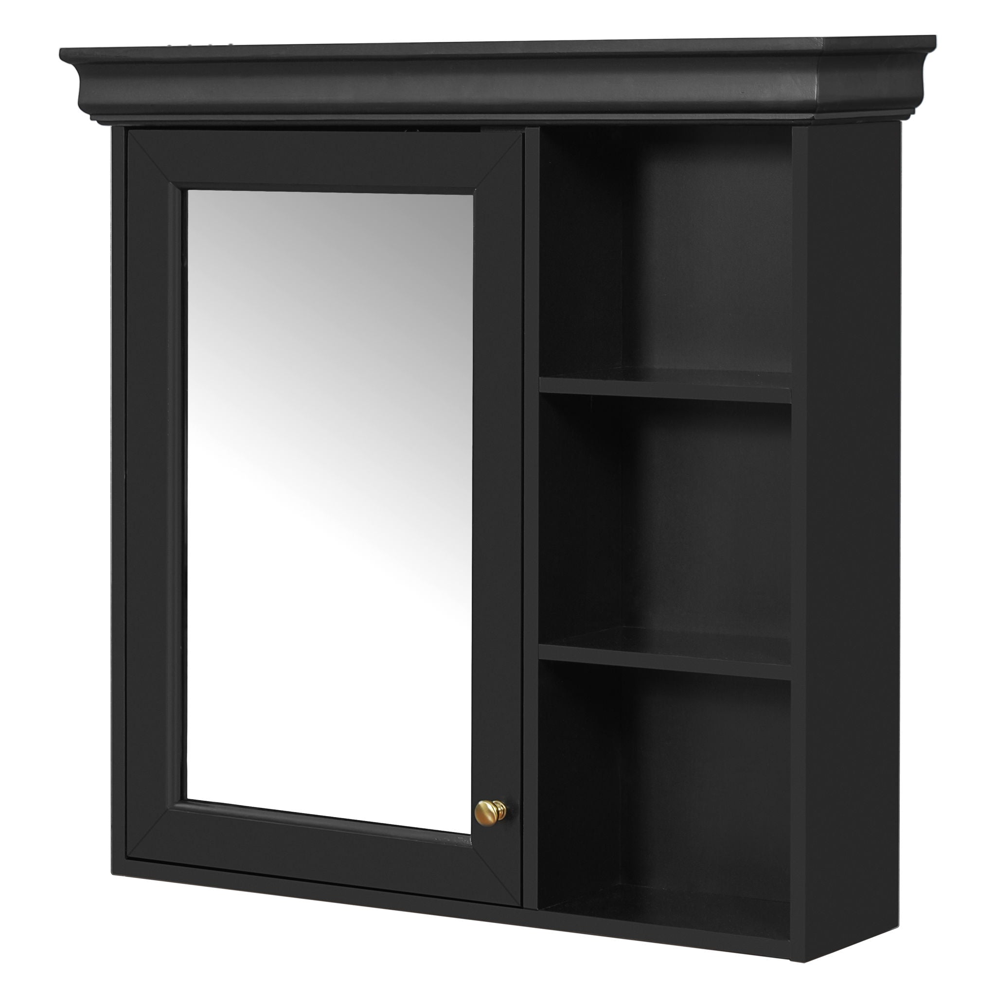 Wall Mounted Bathroom Medicine Cabinet With Mirror And Adjustable Storage With Soft Close Hinges