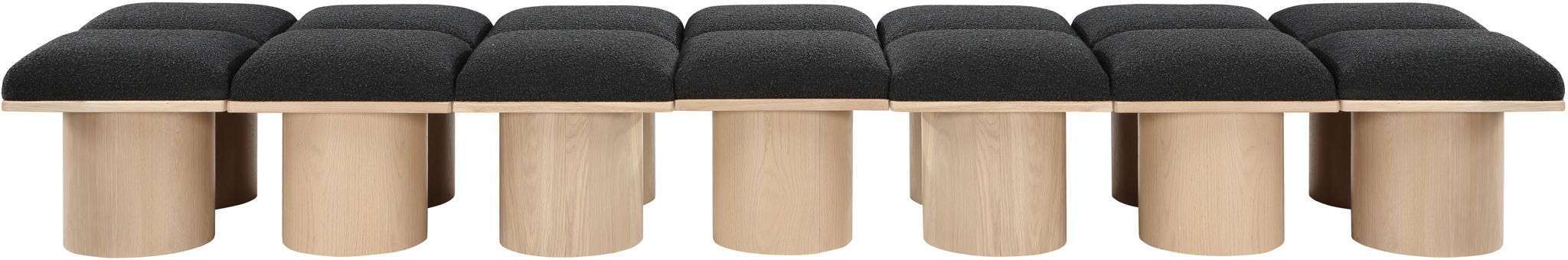 Pavilion - 14 Piece Modular Bench With Natural Base