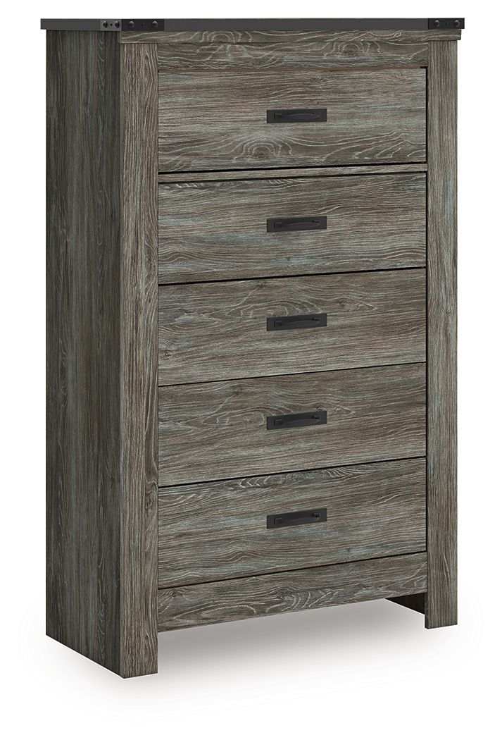 Frandern - Gray - Five Drawer Chest