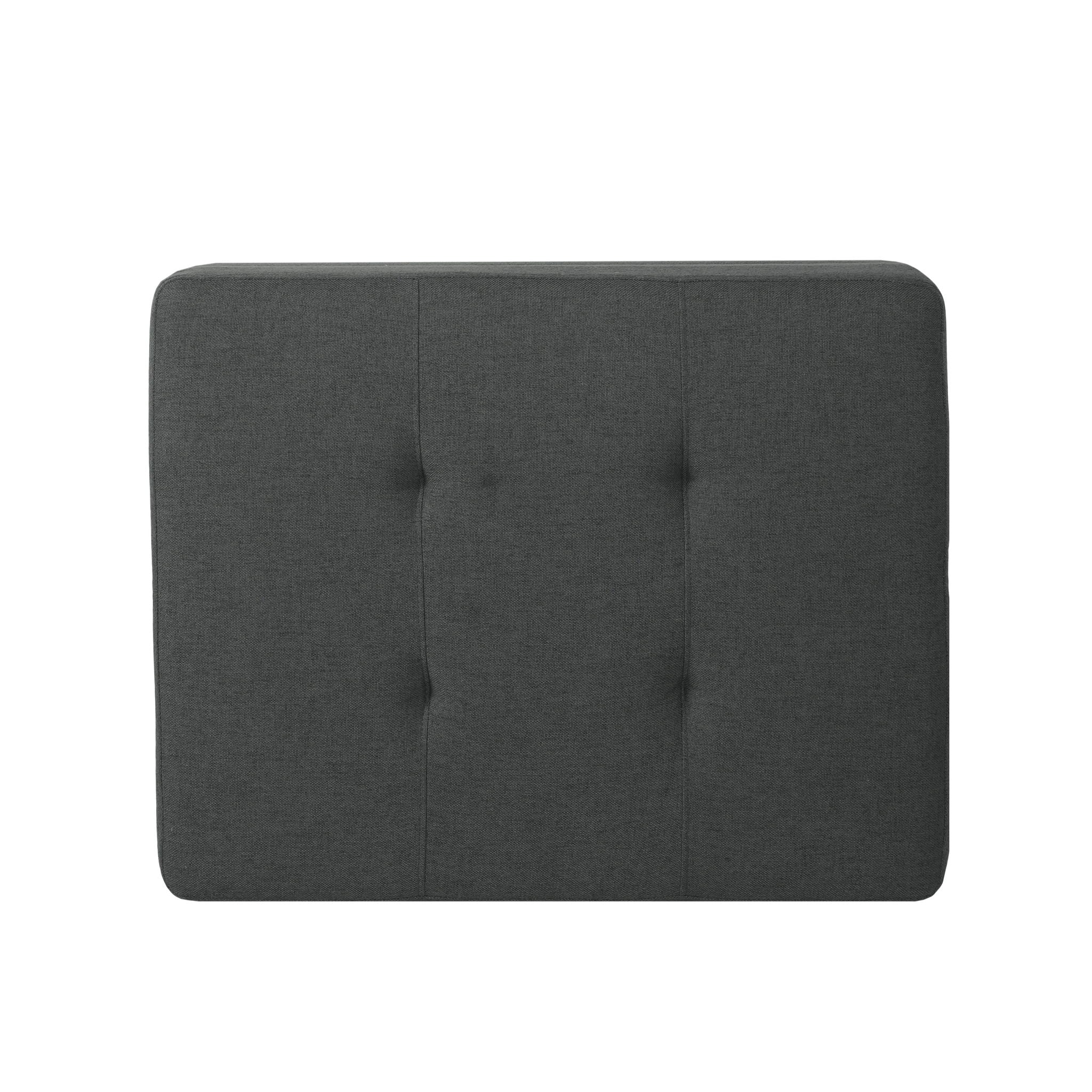 Classic Ottoman With Birch Wood Legs And Fabric Upholstery