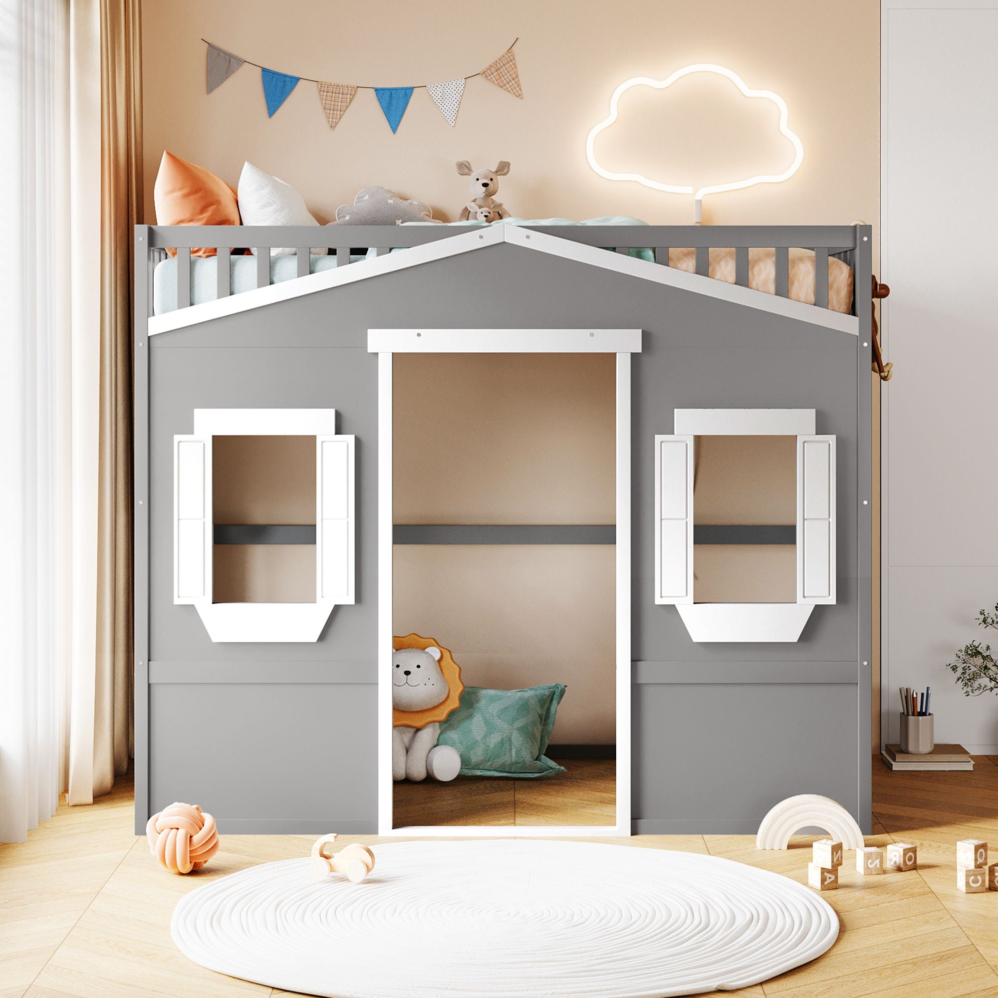 Elegant House Loft Bed With Ladder