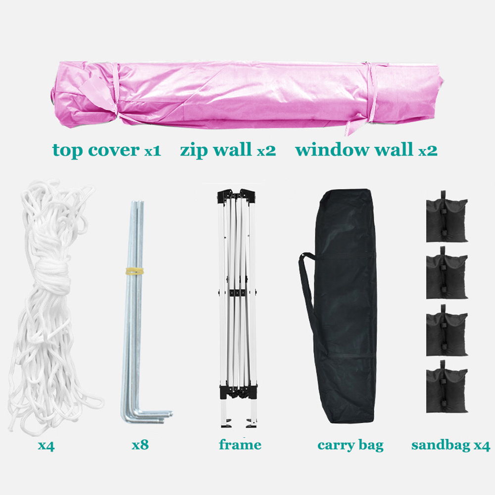10'X10' Folding Canopy With 4 Removable Sidewalls Outdoor Event Shelter UPF 50+ Gazebo Portable Tents For Parties Beach Camping Wedding Ez Pop Up Canopy 4 Pieces Weight Bag + Carry Bag - Best Buy Furniture