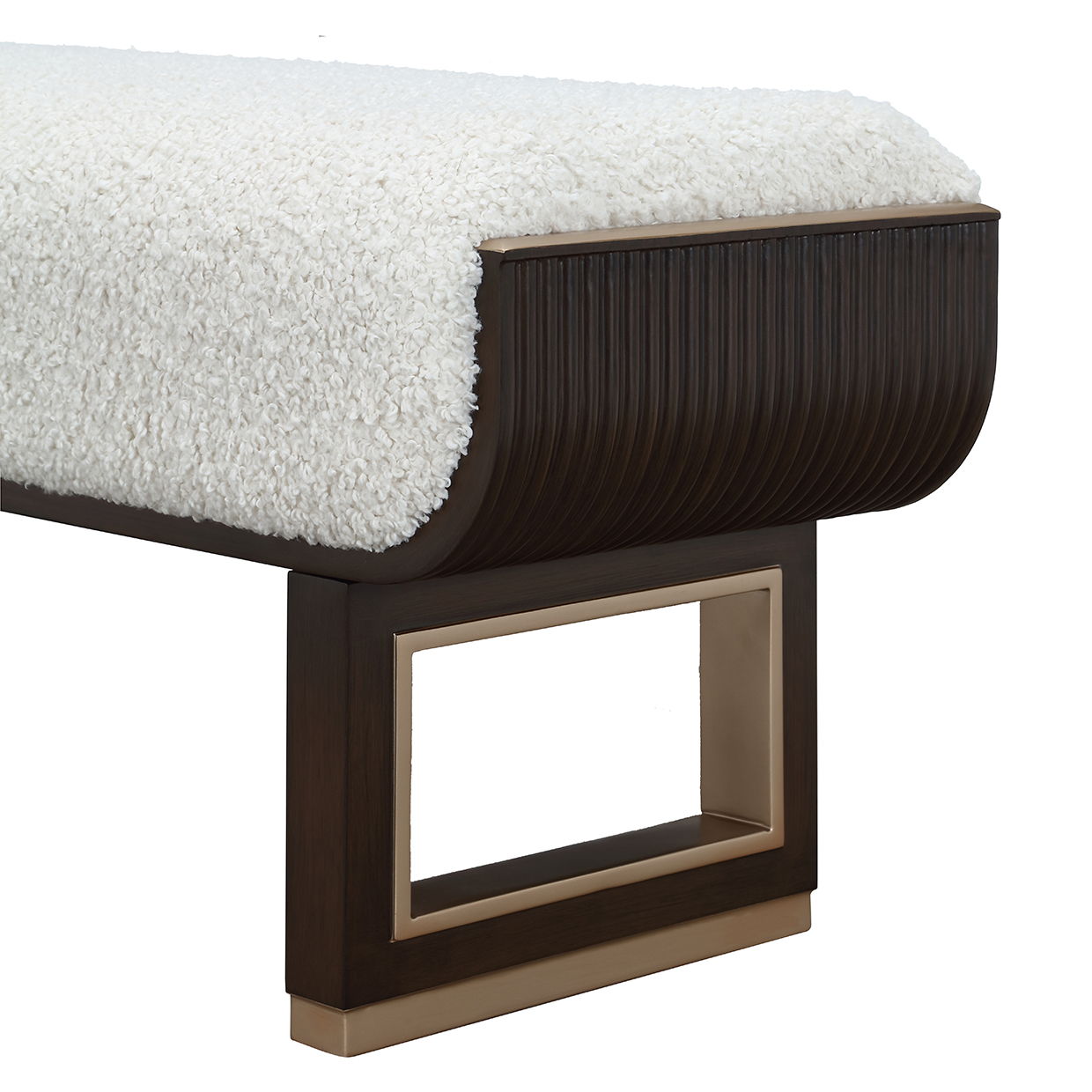 West Kensington - Accent Bench - Cream Puff / Medium Espresso