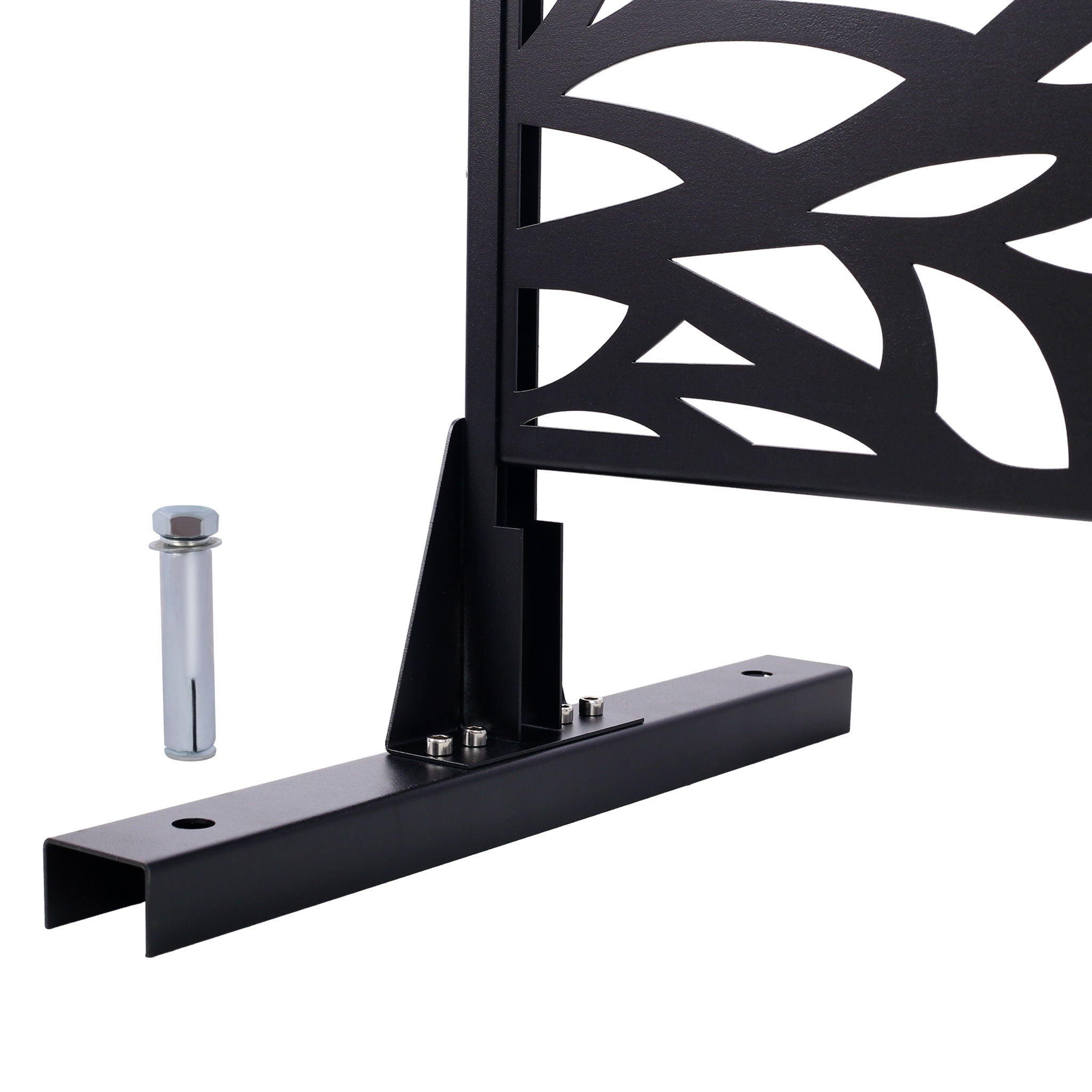 Outdoor & Indoor Privacy Screen Metal Privacy Screen, Freestanding Decorative Privacy Screen For Deck Balcony Patio - Black - Best Buy Furniture