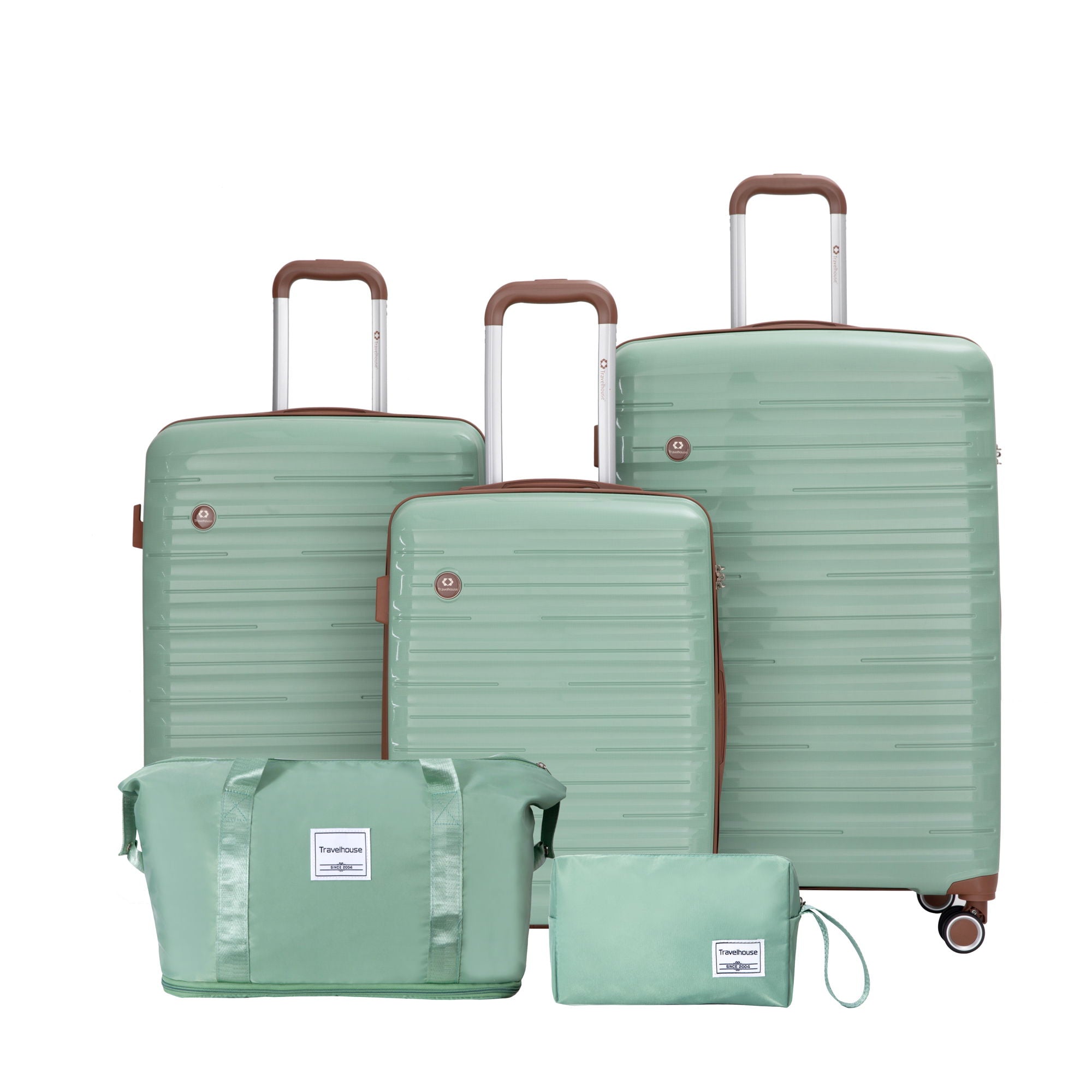 5 Piece Set Hardshell Carry On Luggage Set With Tsa Lock