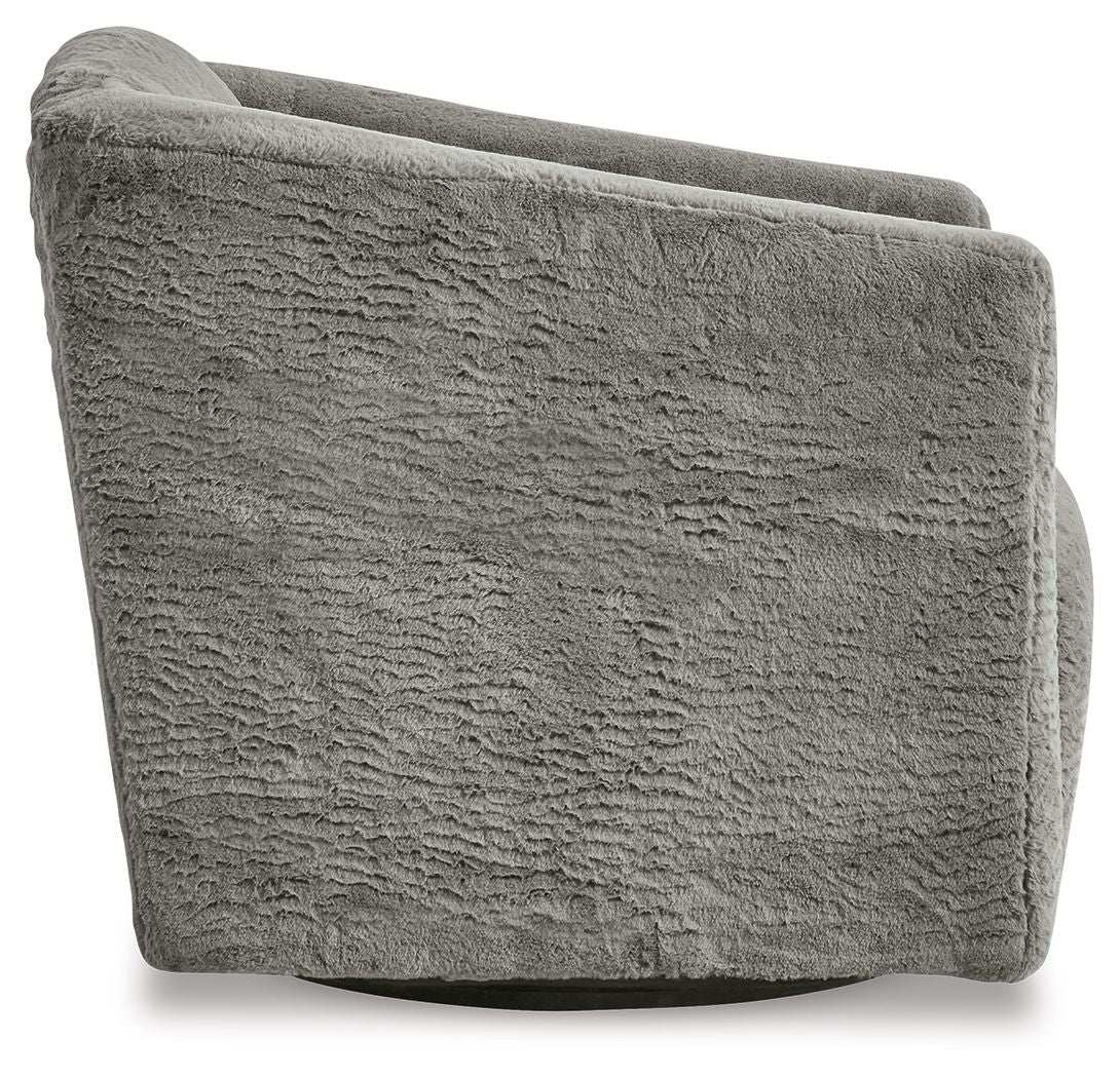 Bramner - Charcoal - Swivel Accent Chair