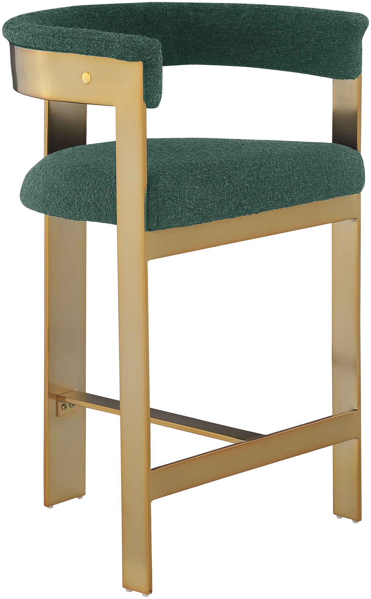 Romeo - Boucle Counter Stool With Gold Base (Set of 2)
