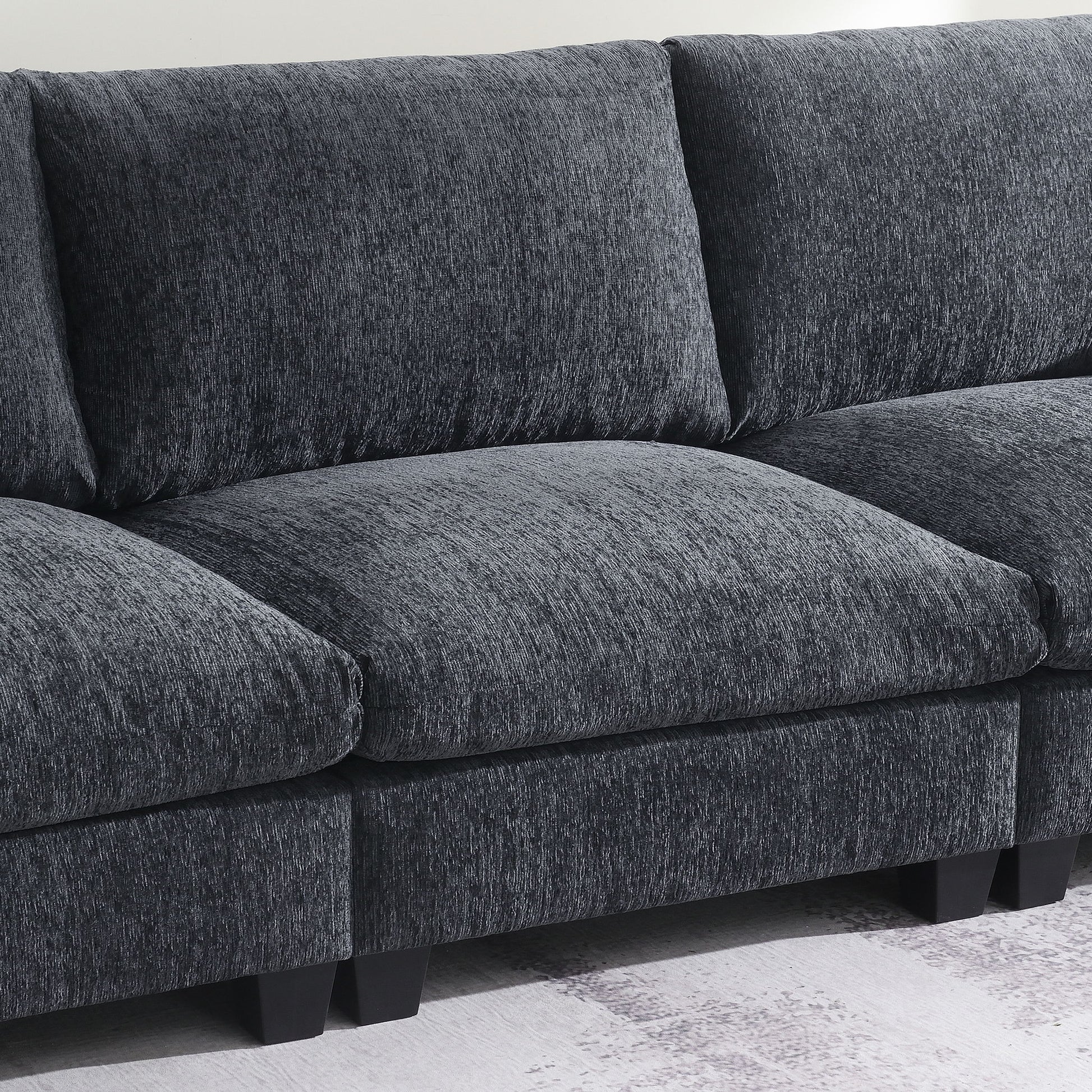 Sectional With Bluetooth Speaker Comfy Cloud Couch Set With Drop Down Table Cup Holders, USB Charger Storage Armrest Wide Seat Sofa - Best Buy Furniture