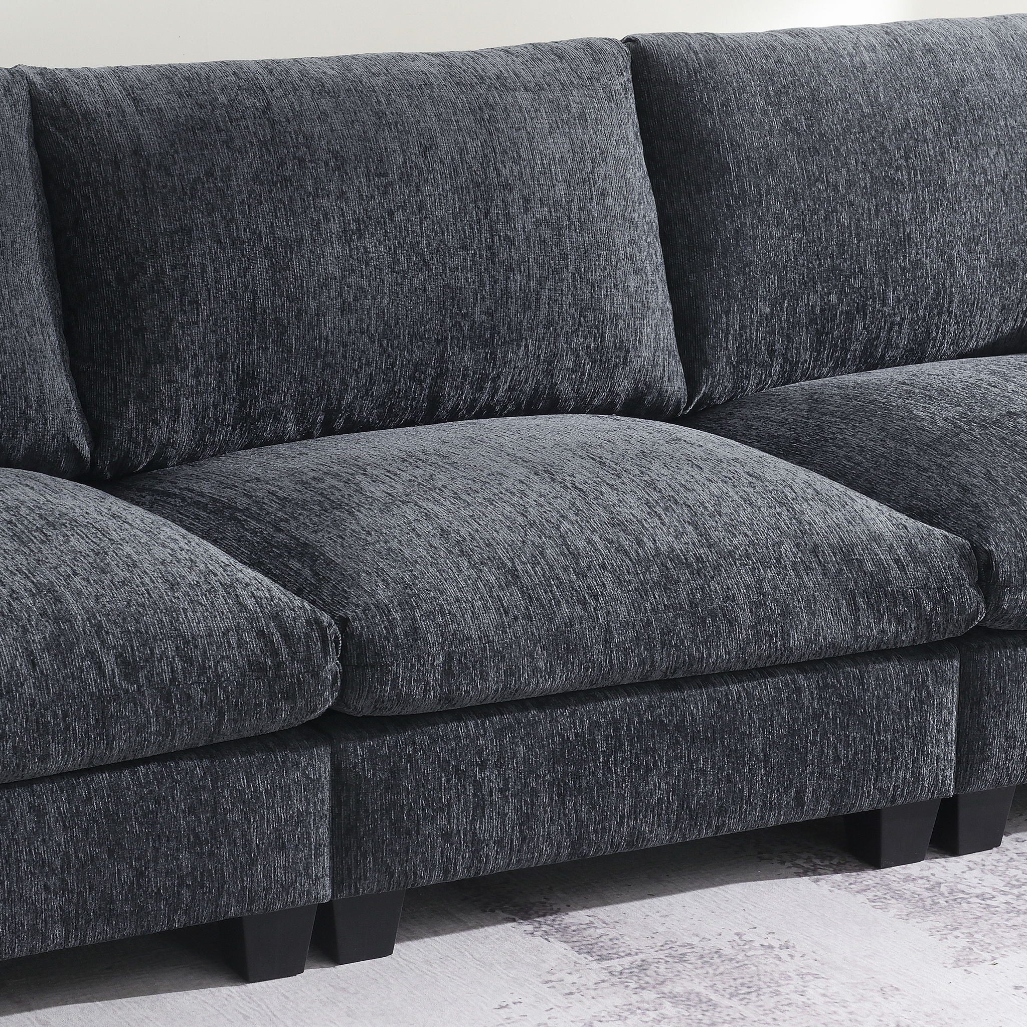 Sectional With Bluetooth Speaker Comfy Cloud Couch Set With Drop Down Table Cup Holders, USB Charger Storage Armrest Wide Seat Sofa - Best Buy Furniture