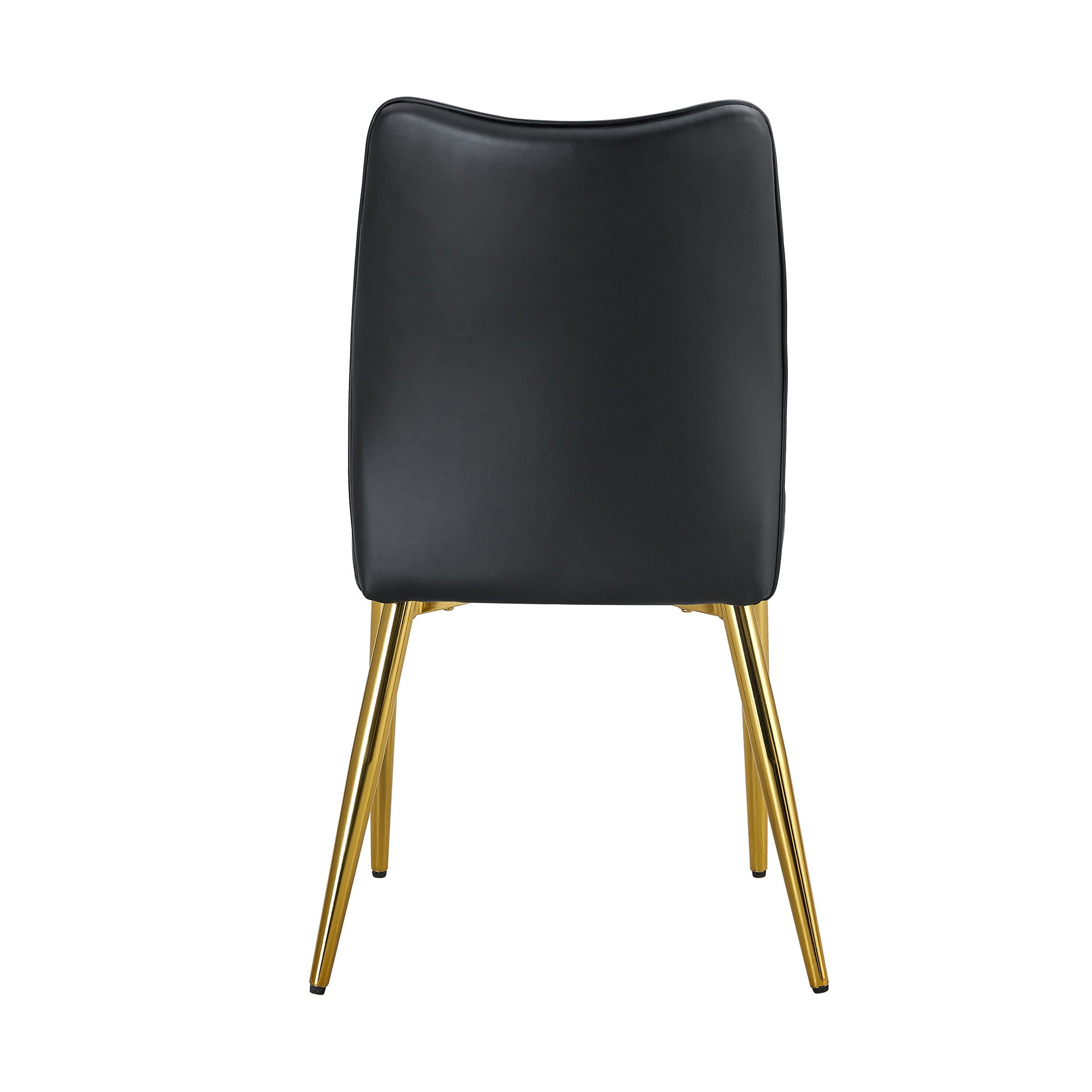 Medieval Modern Dining Chairs With Cushions And Metal Legs Material (Set of 4) - Black
