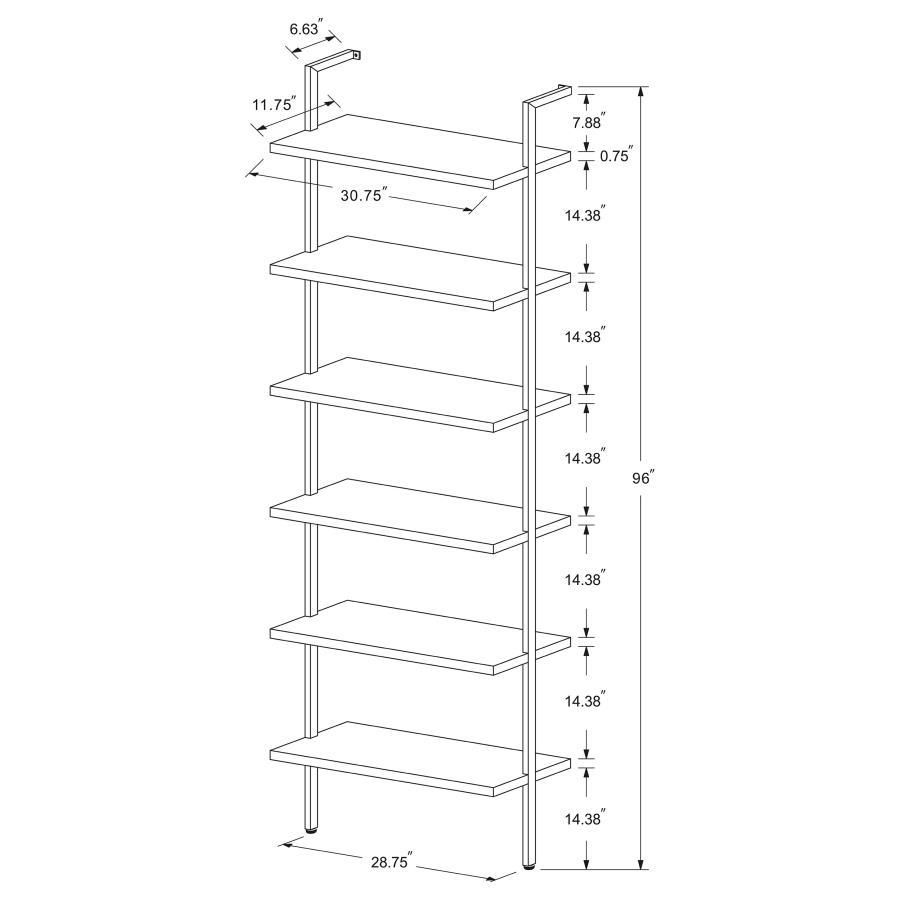 Owens - 3 Piece Wall Mounted Bookshelf Set - Walnut - Best Buy Furniture