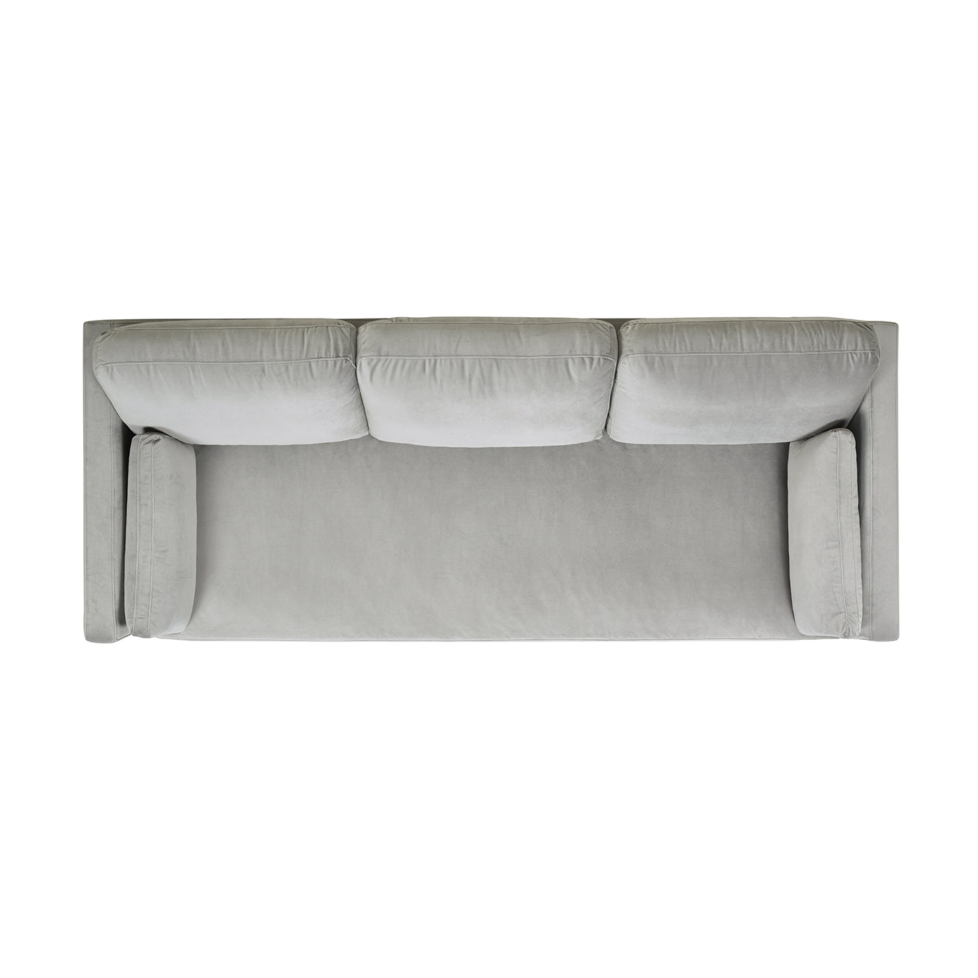 Knox 84" modern farmhouse sofa, opal grey velvet