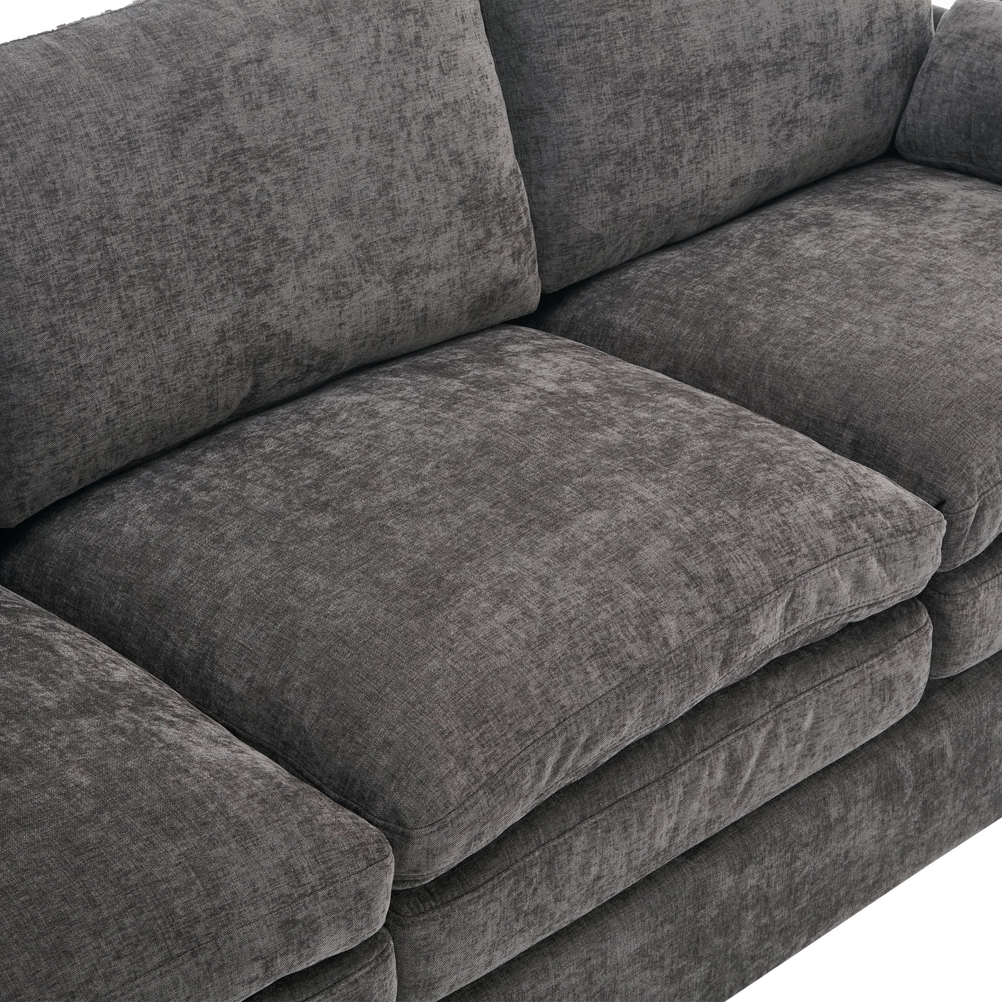 Cozy Upholstered Plush Cushion Armchair For Living Room