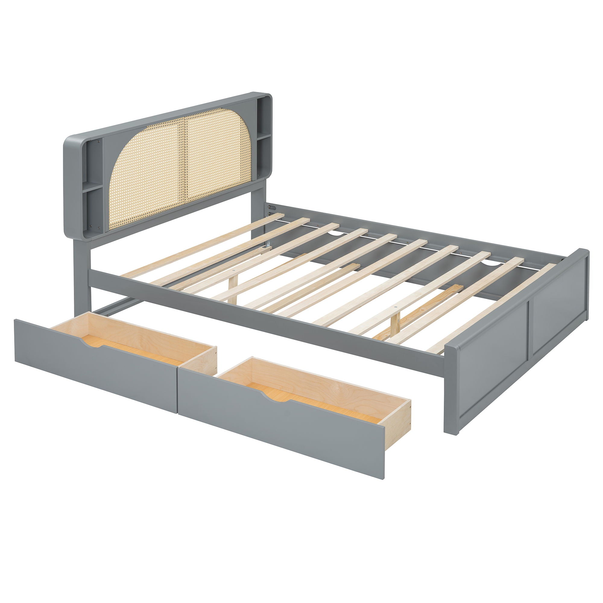 Headboard Bed With 2 Drawers And Trundle