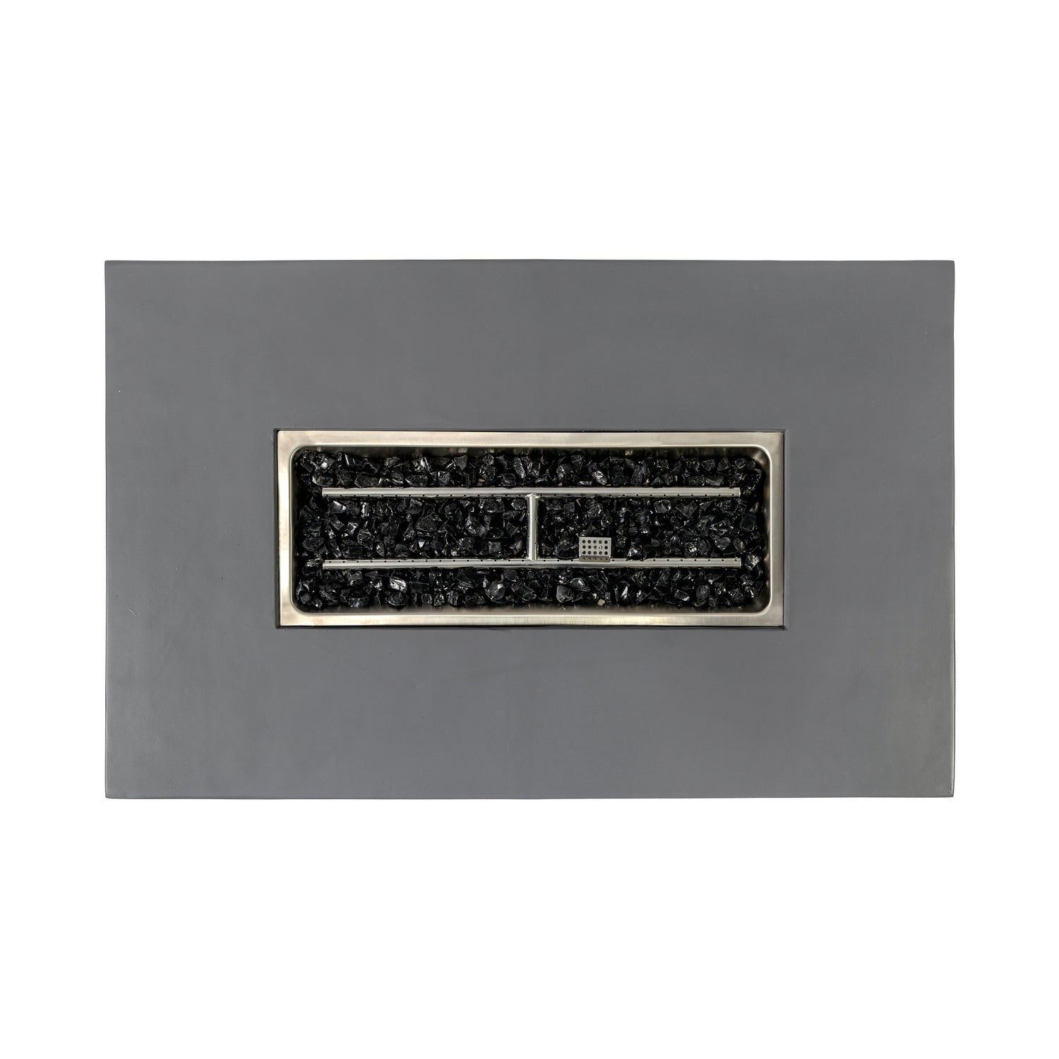 Volon Modern Rectangular Fire Pit Table in Light Gray