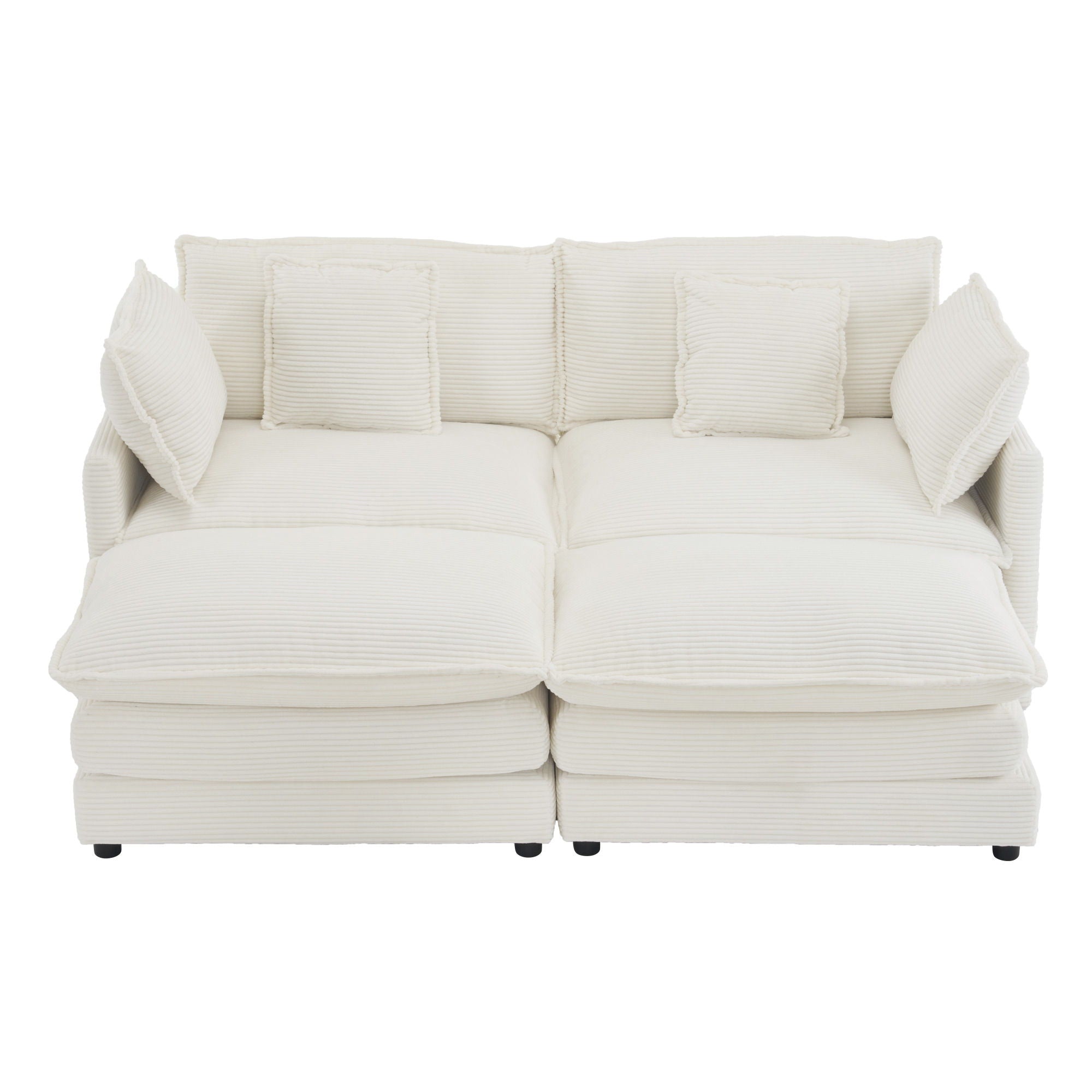 Modern Modular Sectional Sofa With Side Storage Pockets For Living Room