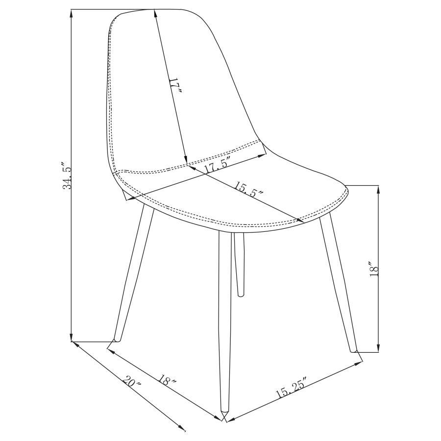 Dennison - Upholstered Dining Side Chair (Set of 4) - Gray