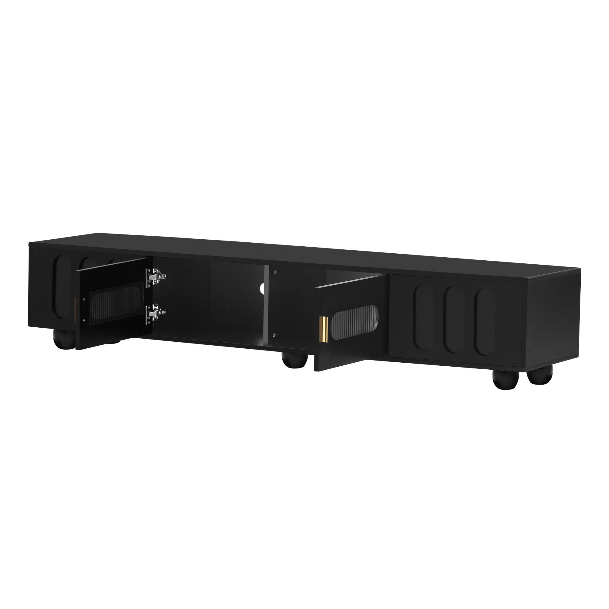 Modern TV Stand For TVs Up To 80", 2 Drawers And Cabinet