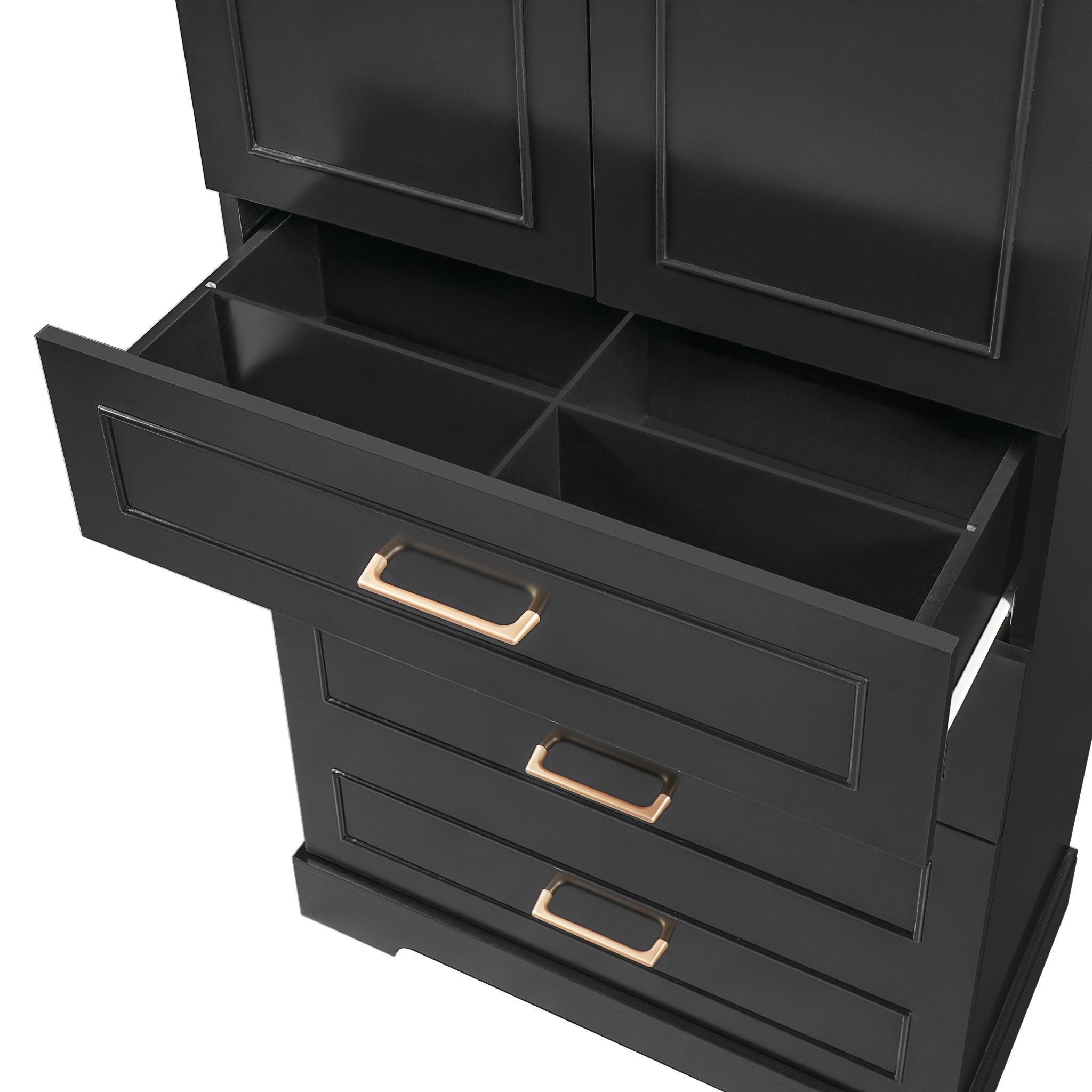 Freestanding Bathroom Cabinet With 3 Drawers, Adjustable Shelf, Soft Close Doors