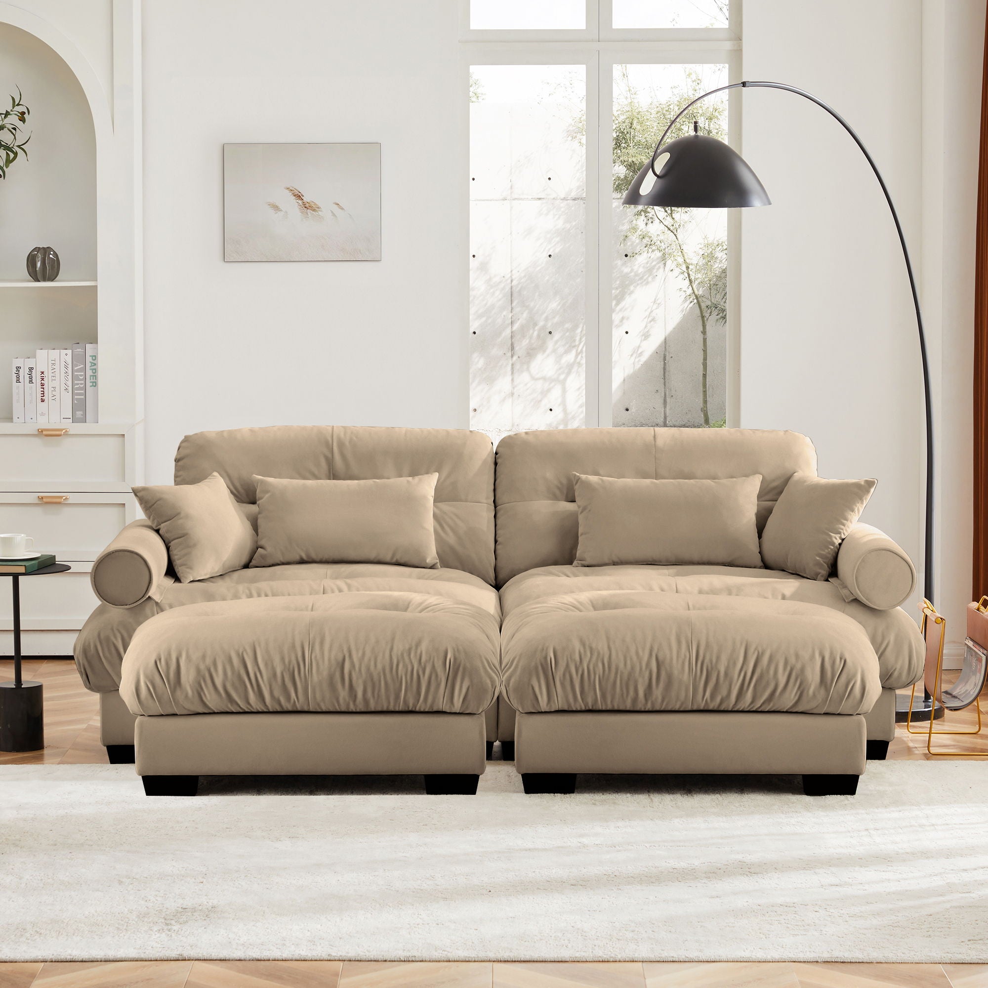 Super Comfort Oversized Modular Sectional Sofa With Movable Ottoman