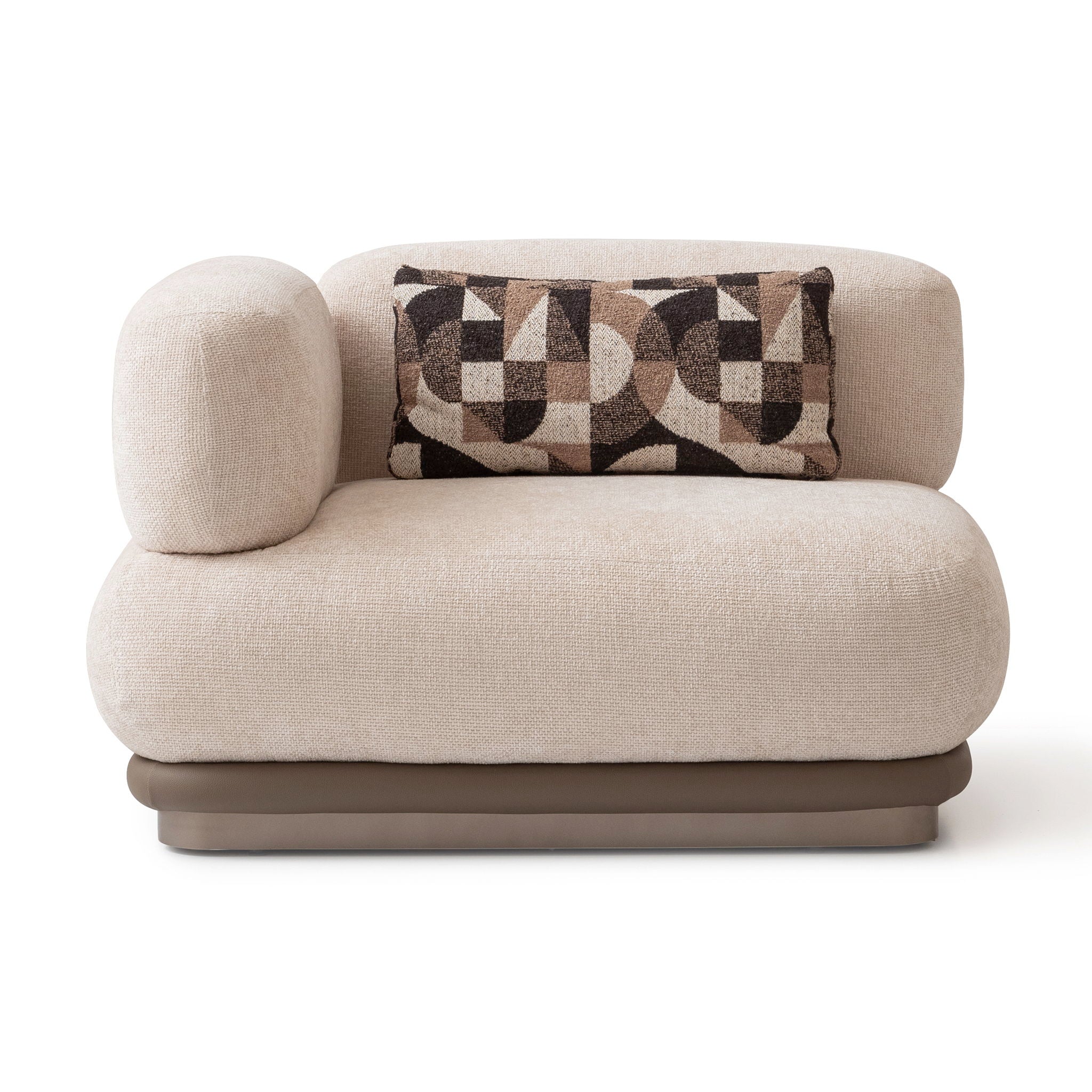 Bristol Point - LAF Chair - Fawn / Saddle Brown