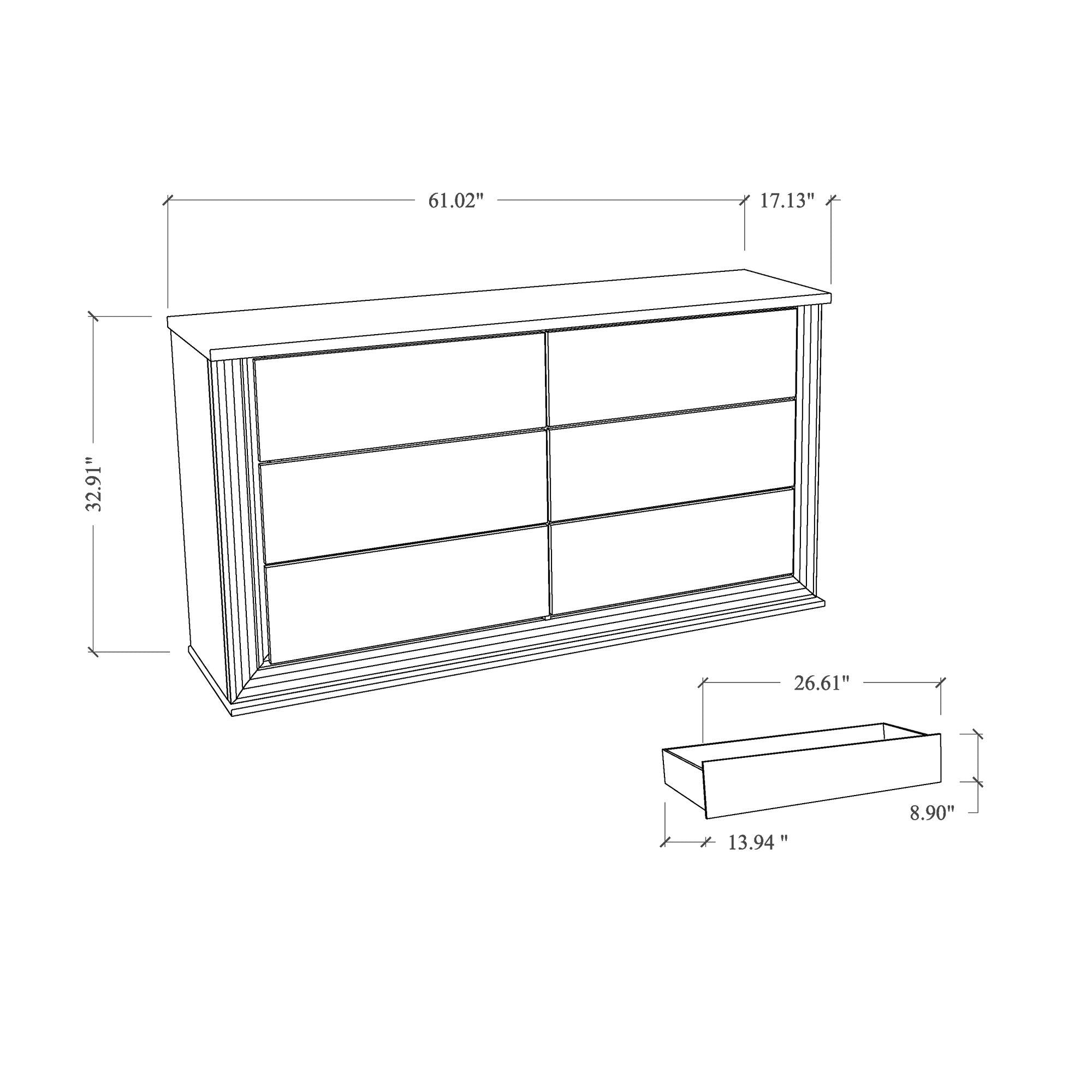 Moon - Marble Buffet - White
