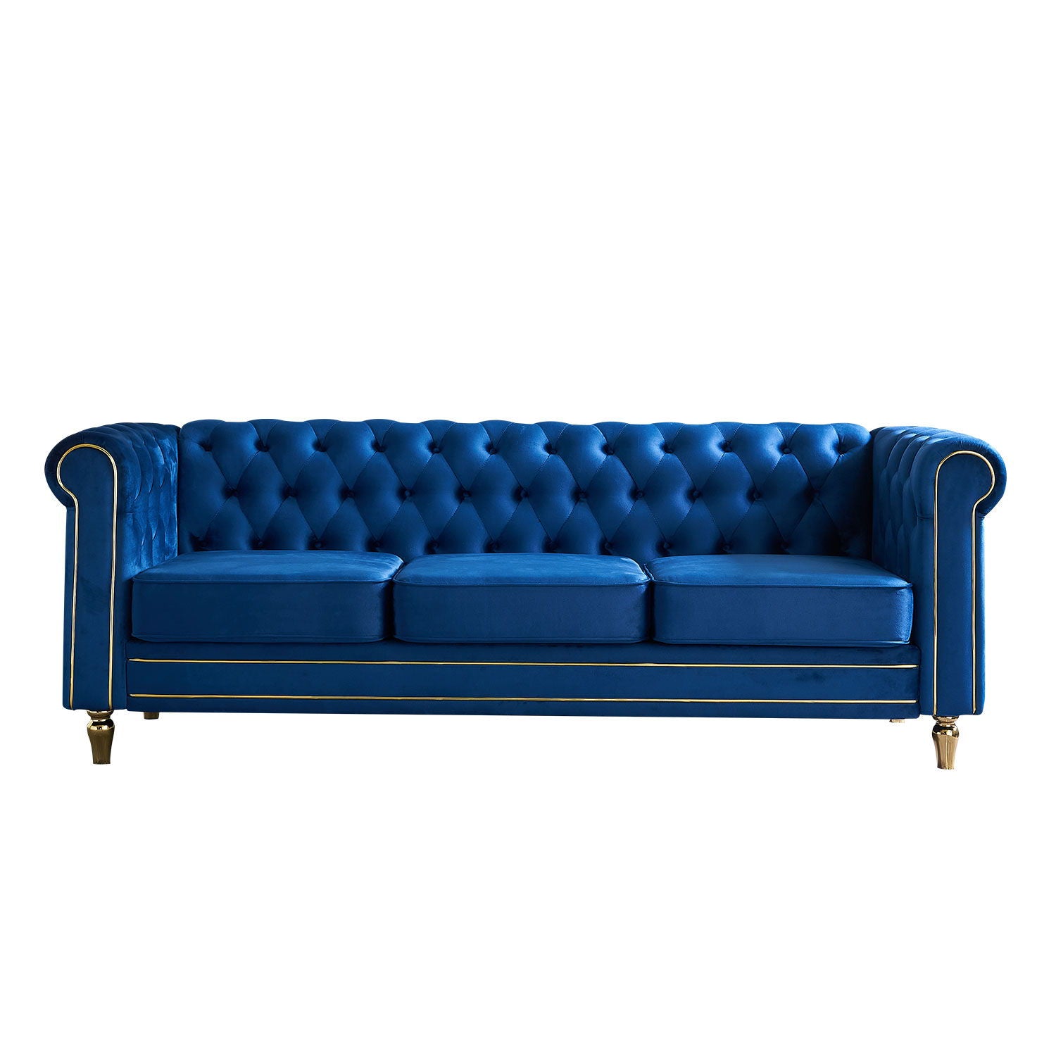 Chesterfield - Velvet Sofa 84.65" For Living Room - Best Buy Furniture