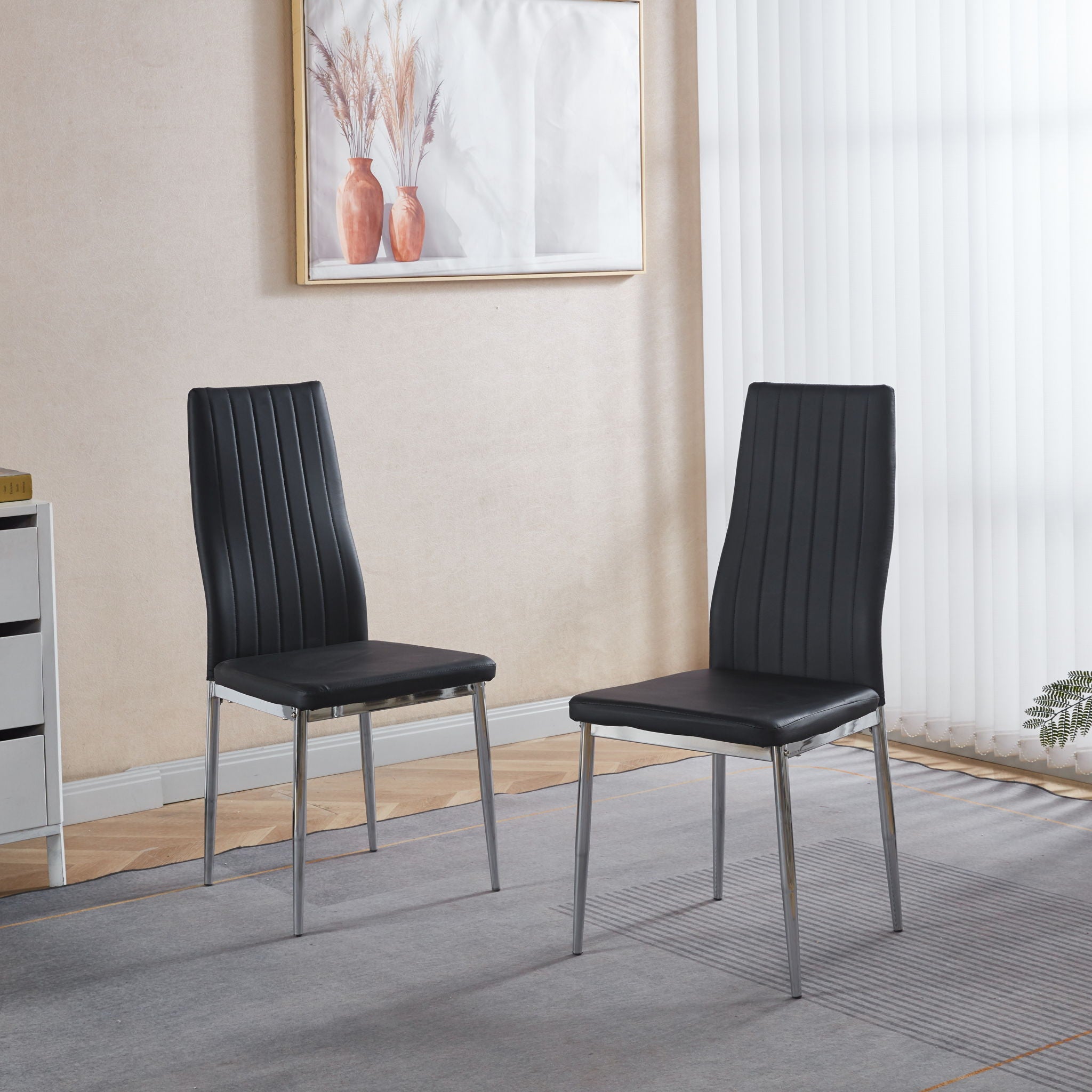 Chrome Leg Dining Chair (Set of 4)