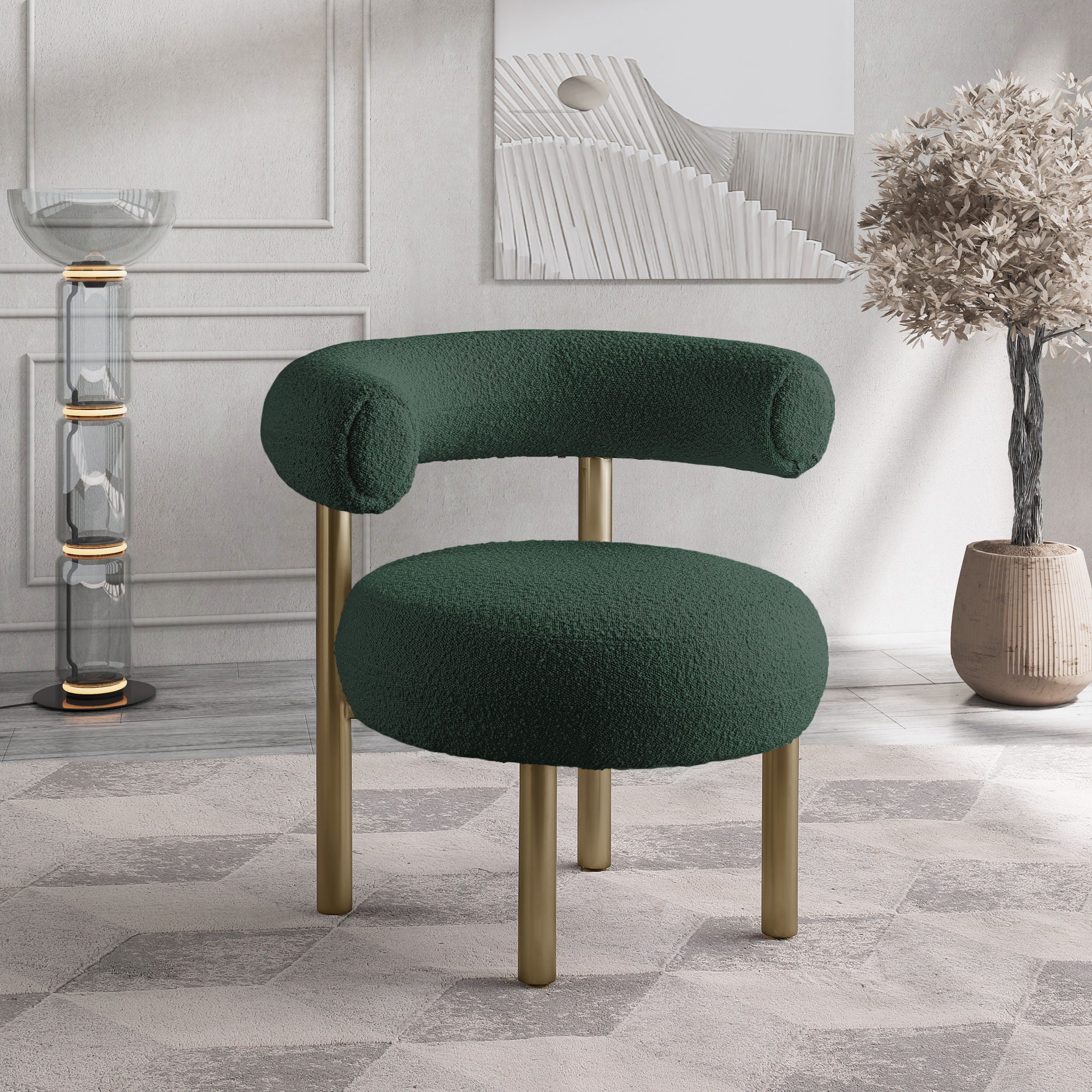 Bordeaux - Boucle Fabric Accent Chair