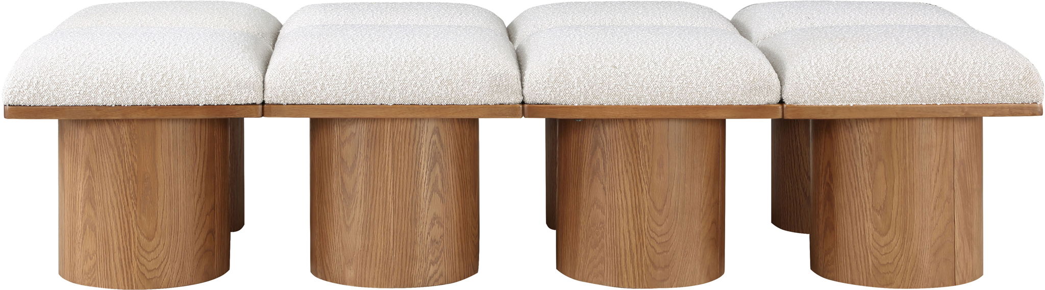 Pavilion - 8 Piece Modular Bench With Brown Base