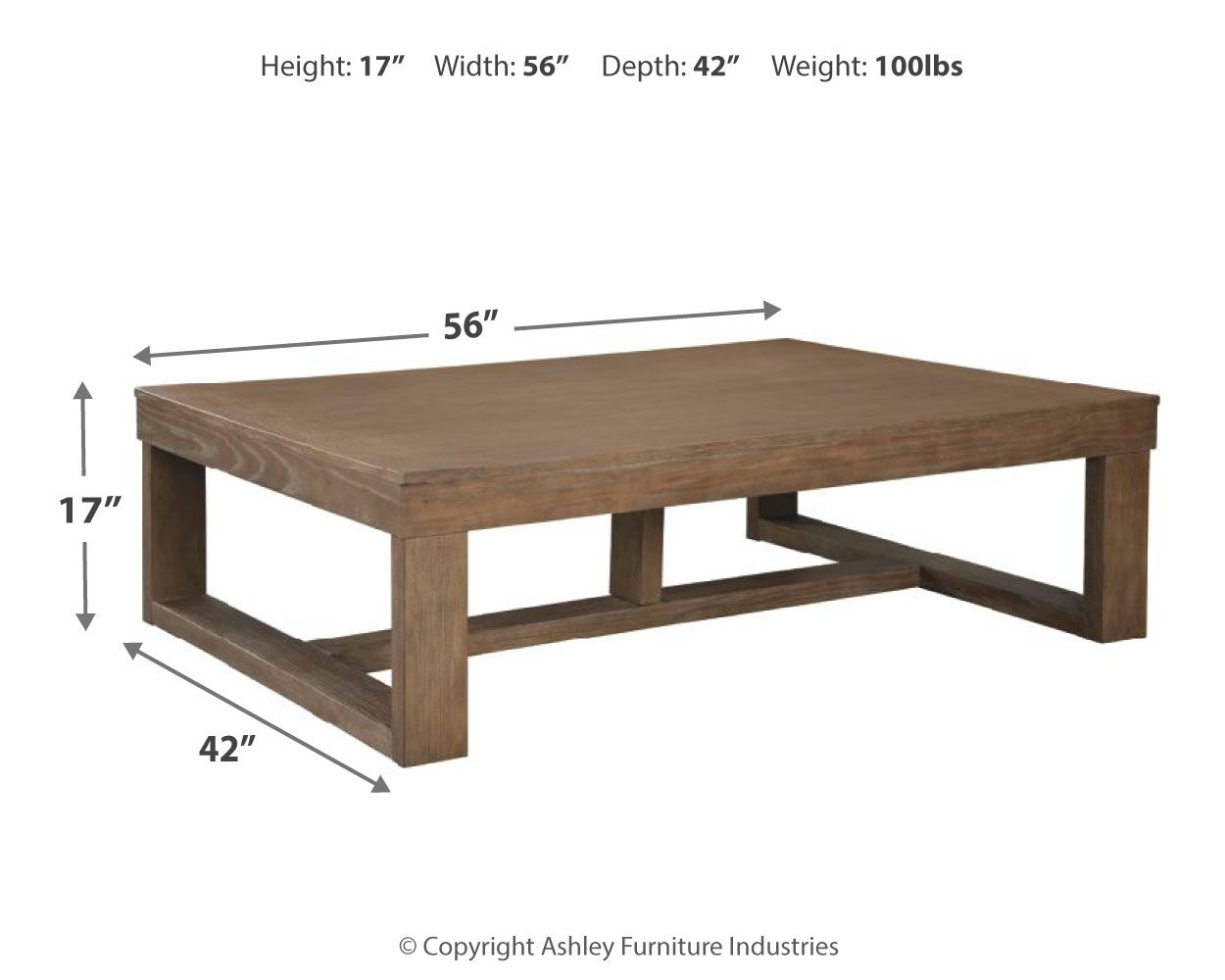 Cariton - Rectangular Cocktail Table - Gray - Best Buy Furniture