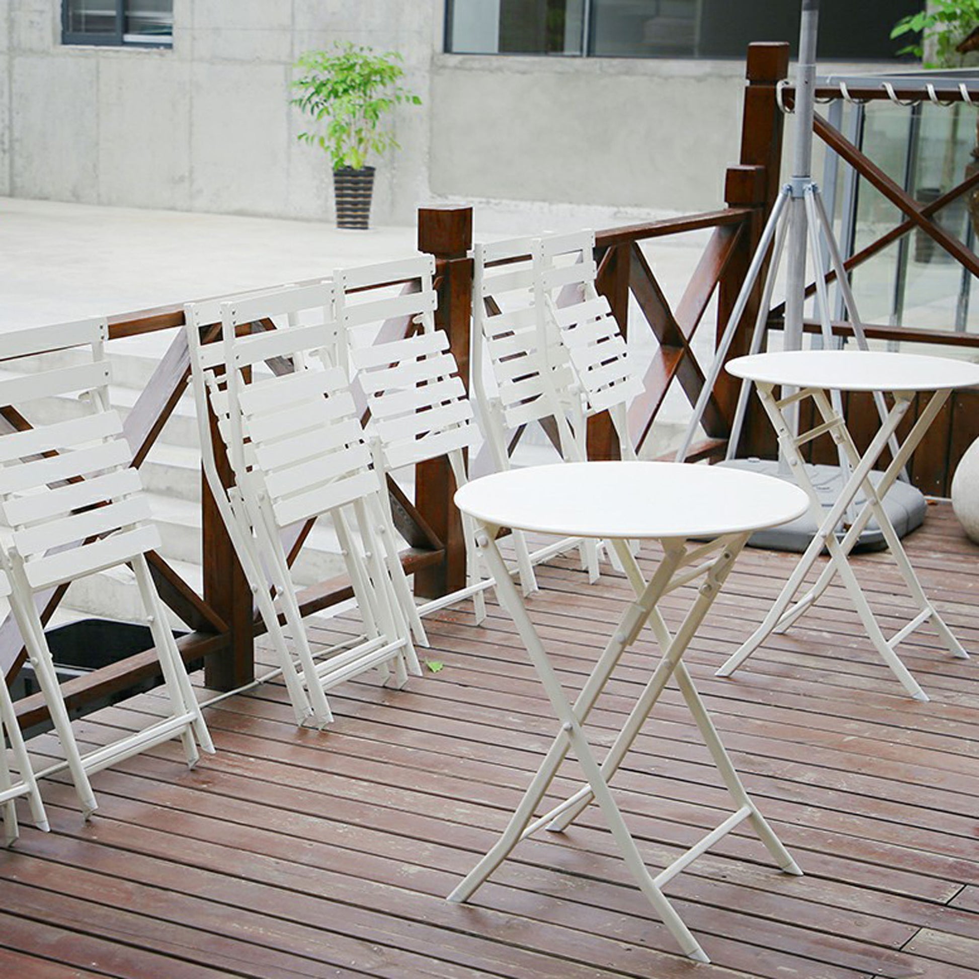 3 Piece Patio Bistro Set Of Foldable Round Table And Chairs - Best Buy Furniture