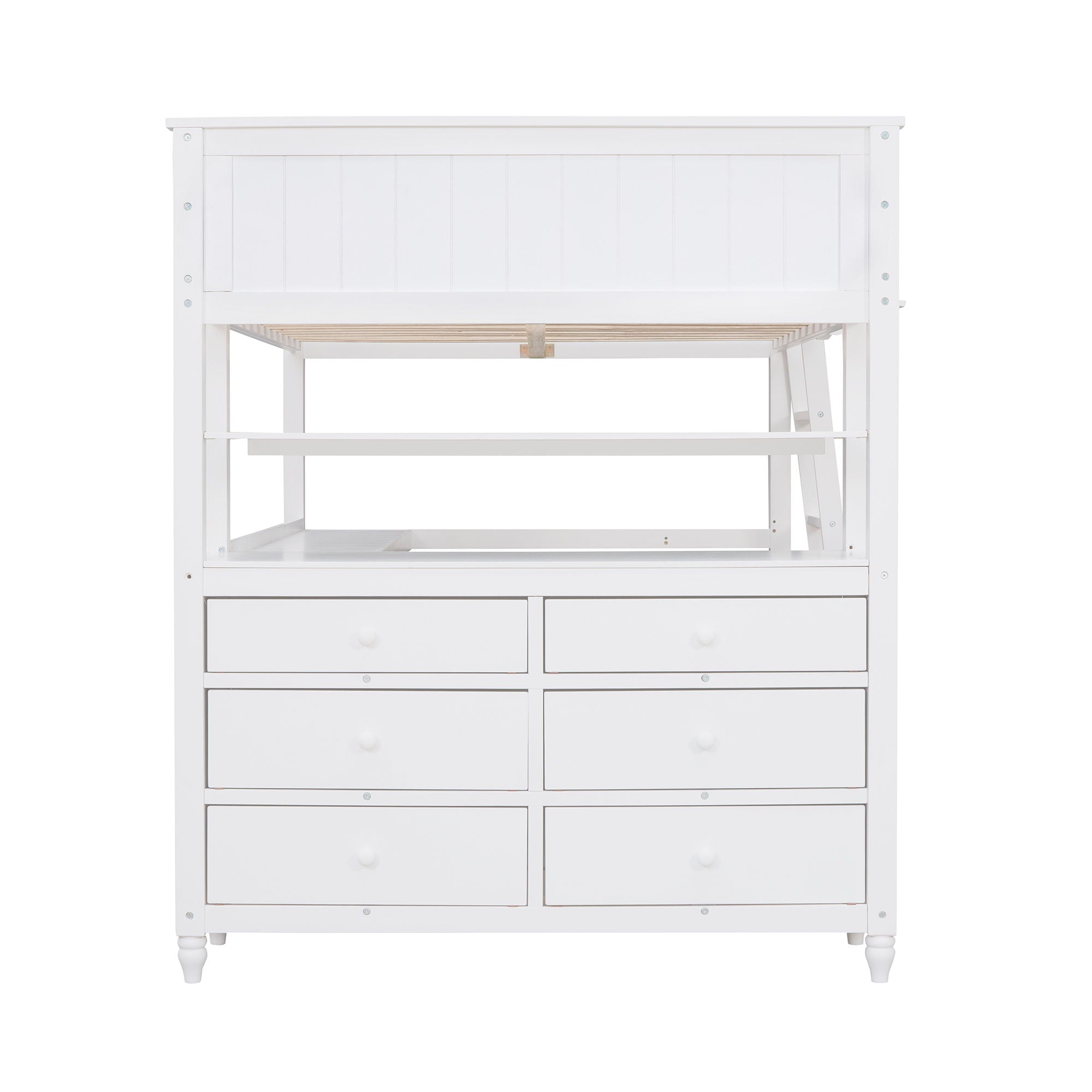 Loft Bed With Drawers With Desk And Shelves