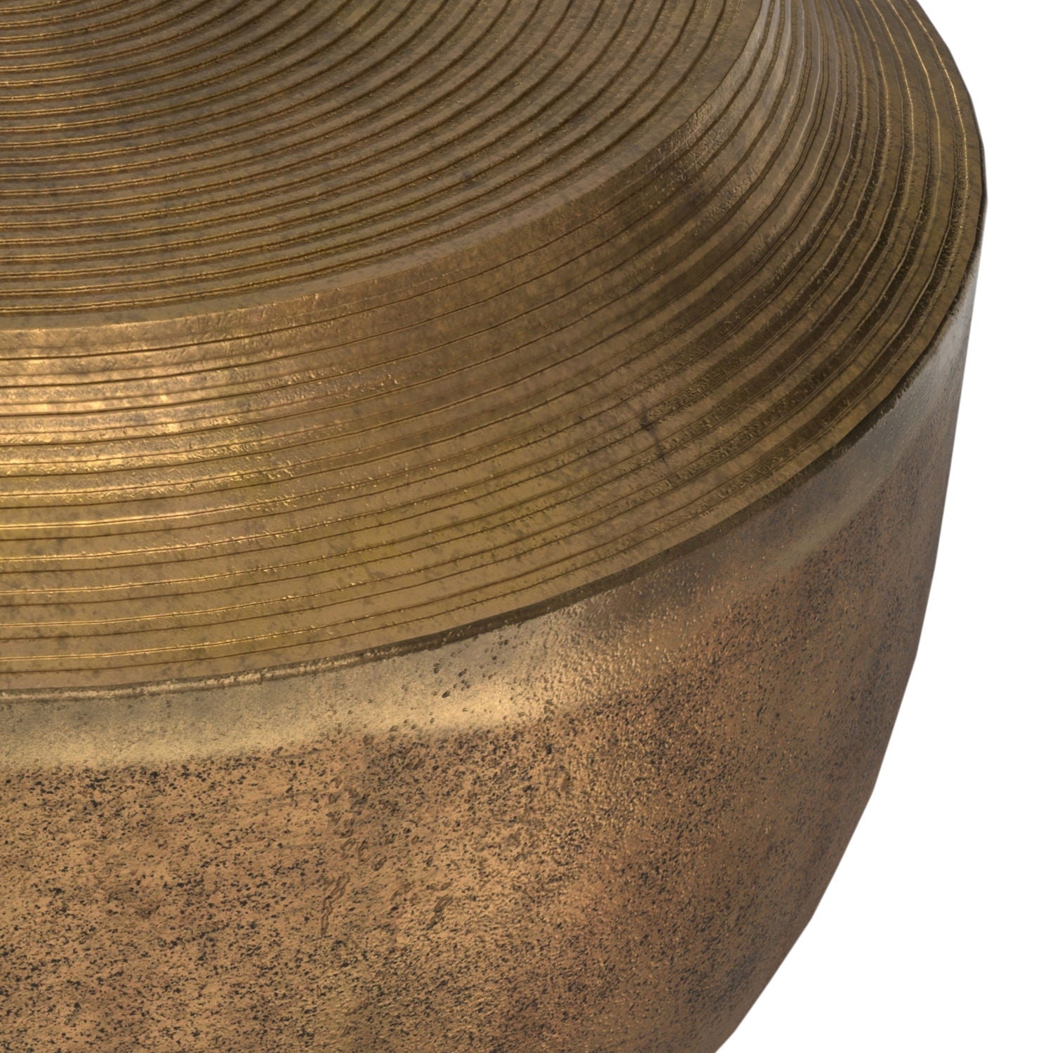 Timmons - Cast Aluminum Coffee Table - Brown - Best Buy Furniture