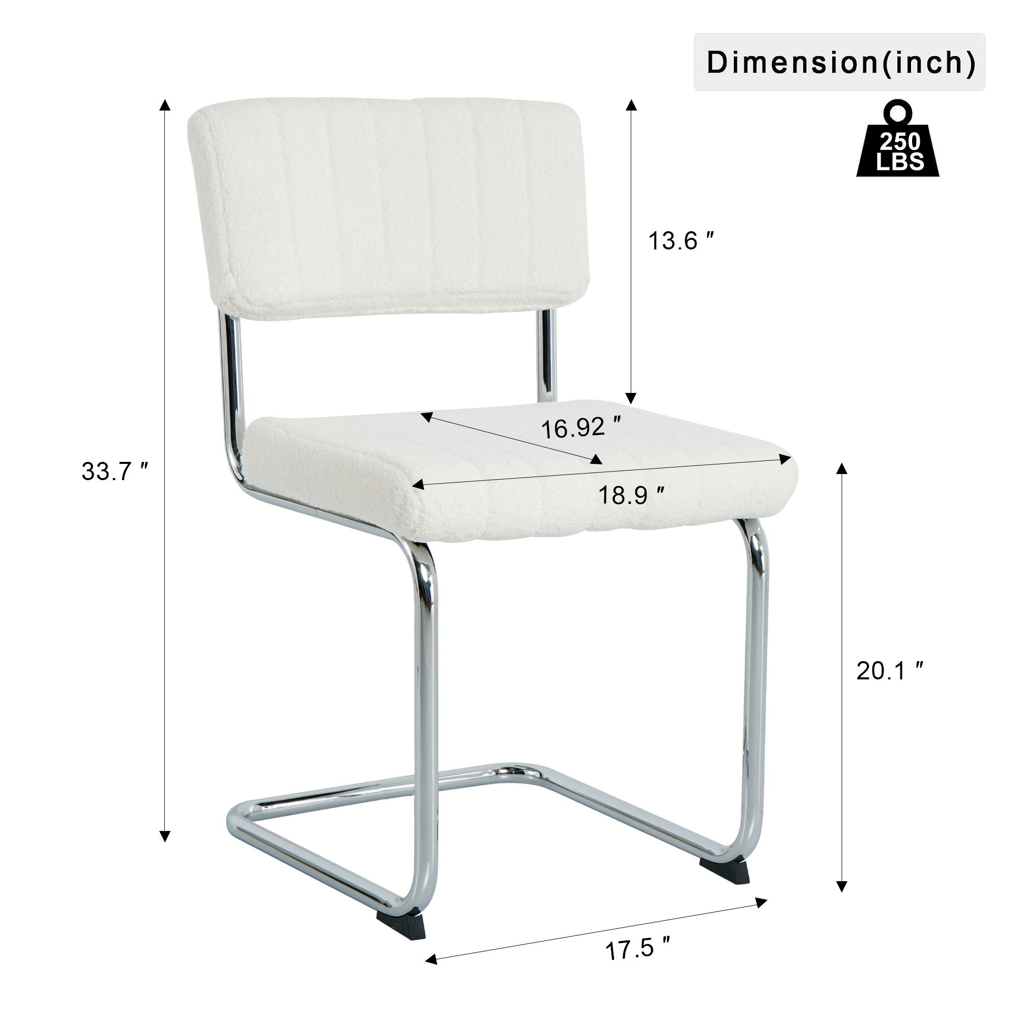 Modern Luxury Dining Chair With Metal Legs And Bow Design (Set of 4)