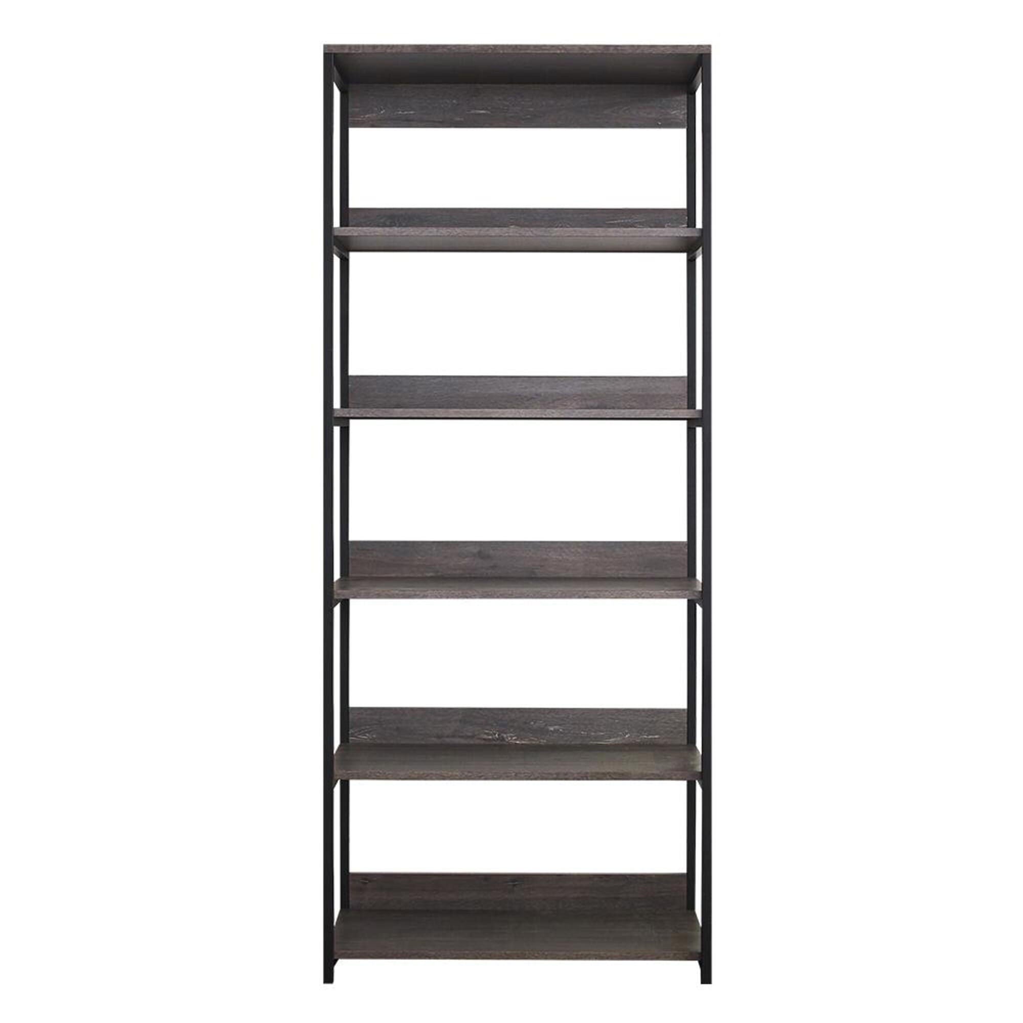 Monica - Wood Walk In Closet System Melamine 143" Modular Storage - Rustic