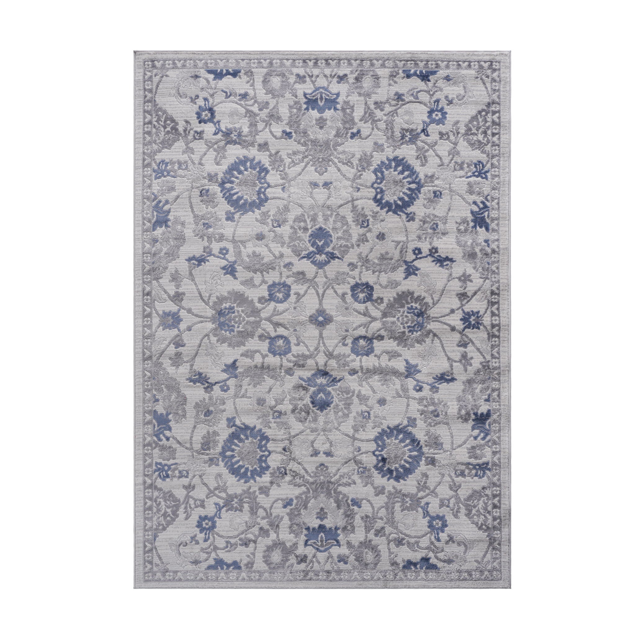 Marfi - 8' X 10' Oriental Area Rug - Blue / Silver